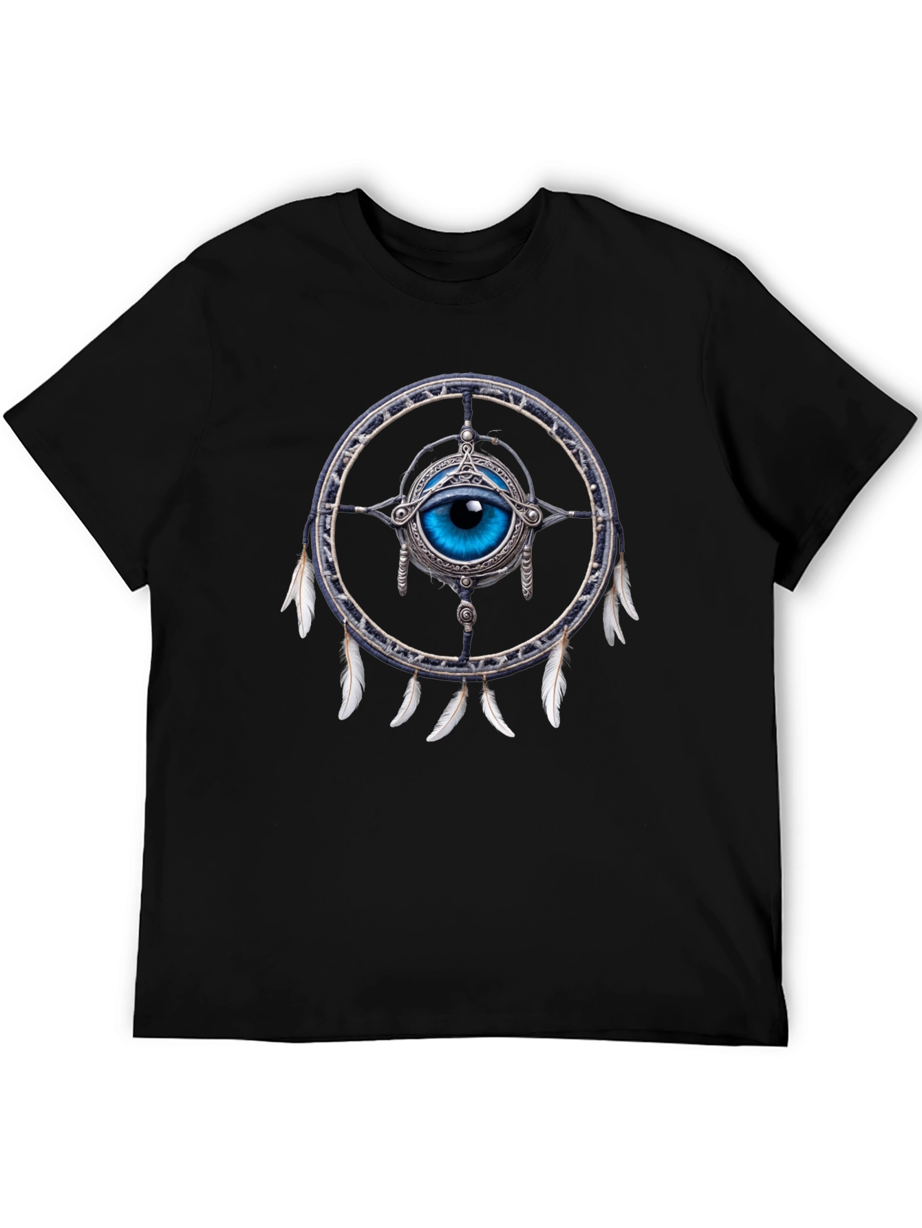 Eye Dreamcatcher Graphic T-Shirt - Mystical Design