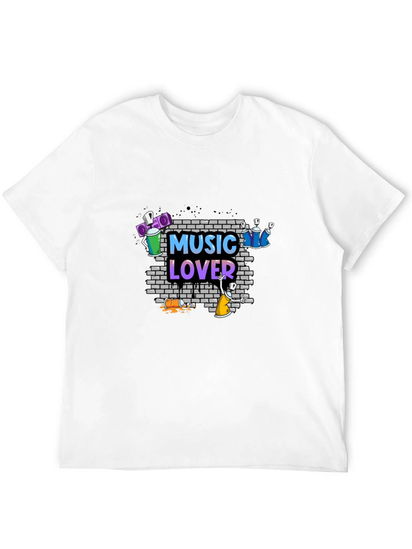 Music Lover Graphic Tee - Black Casual Shirt