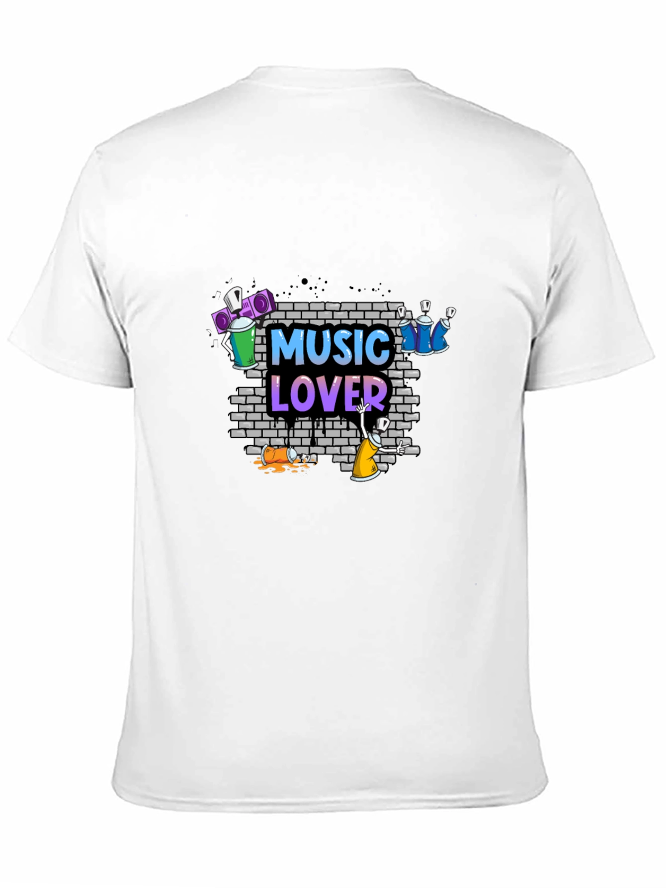 Music Lover Graphic Tee - Black Casual Shirt