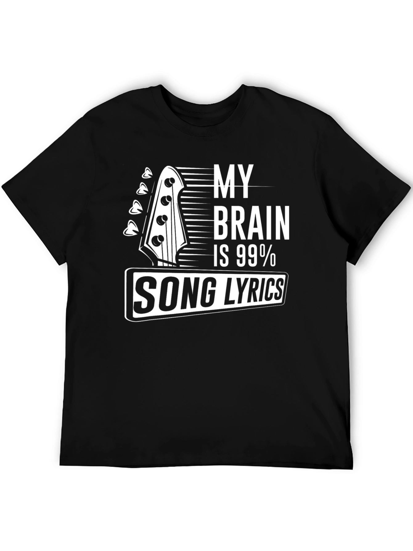 My Brain is 99% Song Lyrics Graphic T-Shirt