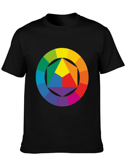 Color Wheel Graphic Tee - Artsy Mens T-Shirt