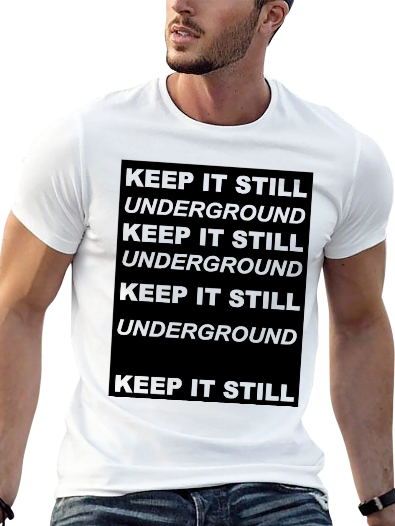 Keep It Still Underground Graphic Black T-Shirt