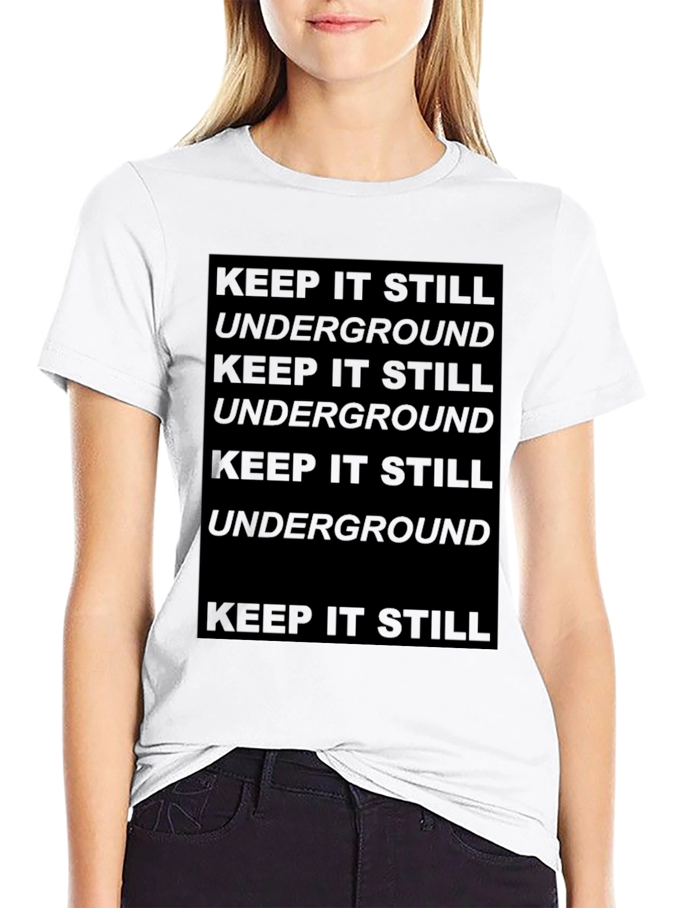 Keep It Still Underground Graphic Black T-Shirt