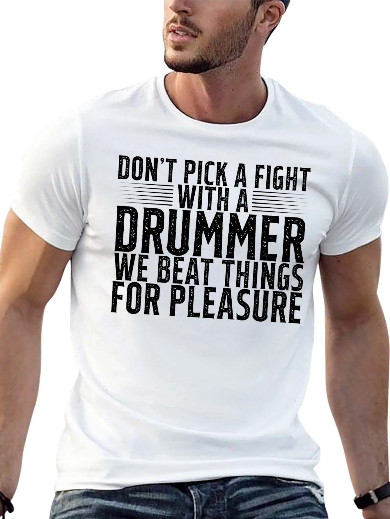 Drummer Warning T-Shirt - Beat Things For Pleasure!