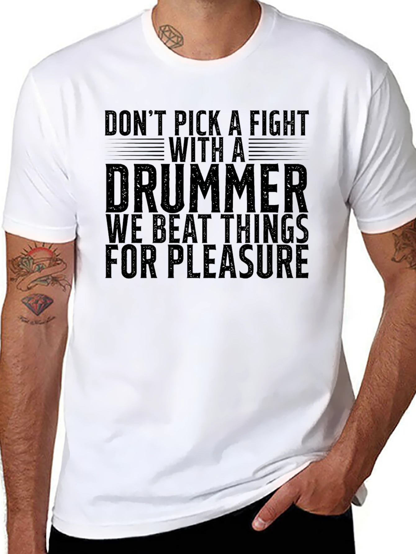 Drummer Warning T-Shirt - Beat Things For Pleasure!