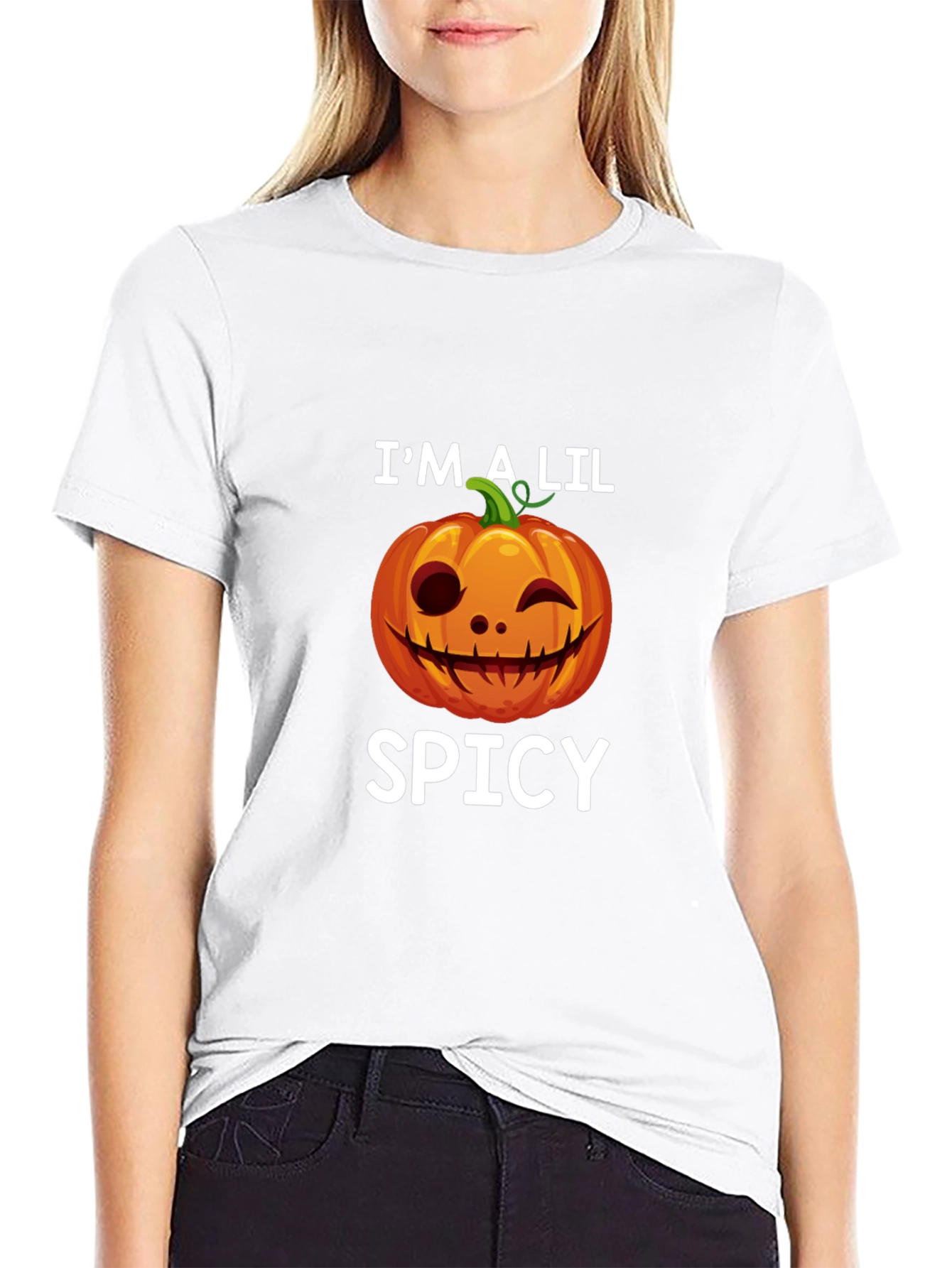 Im A Lil Spicy Halloween Pumpkin T-Shirt