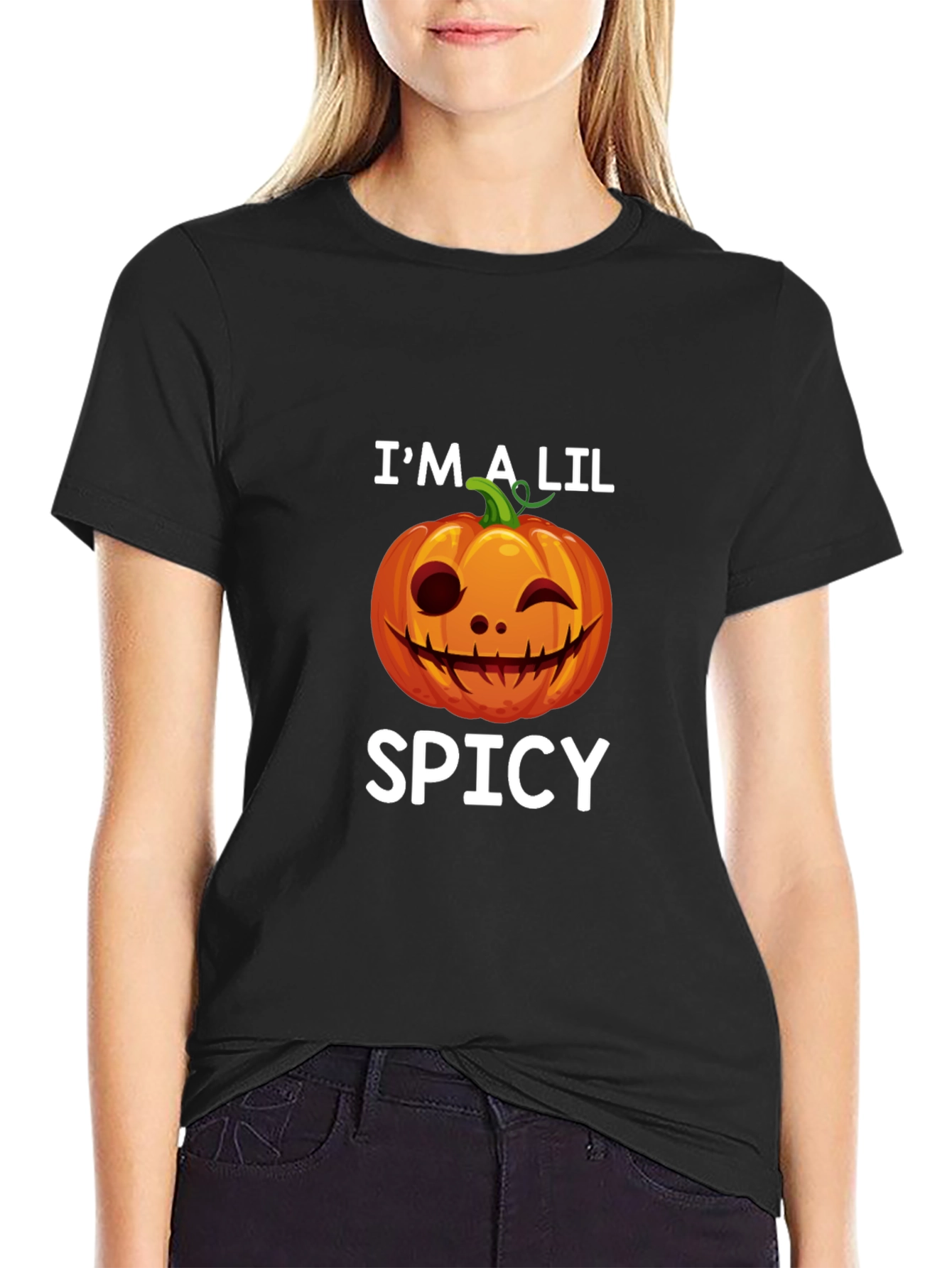 Im A Lil Spicy Halloween Pumpkin T-Shirt