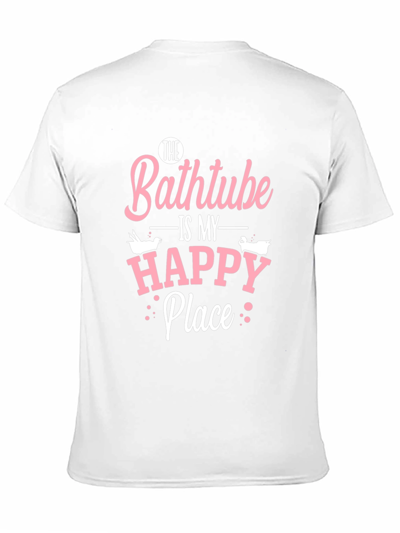 Bathtub is My Happy Place Black T-Shirt