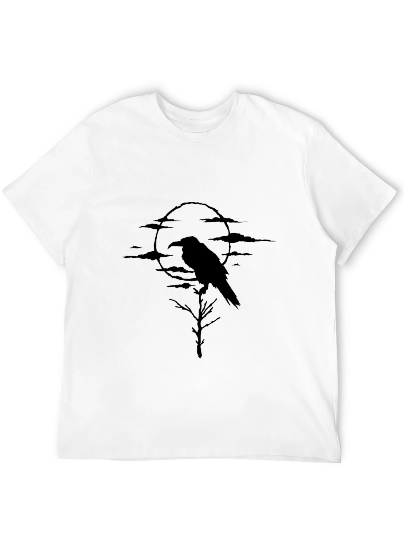 Raven Moon Graphic Tee - Dark & Mysterious T-Shirt