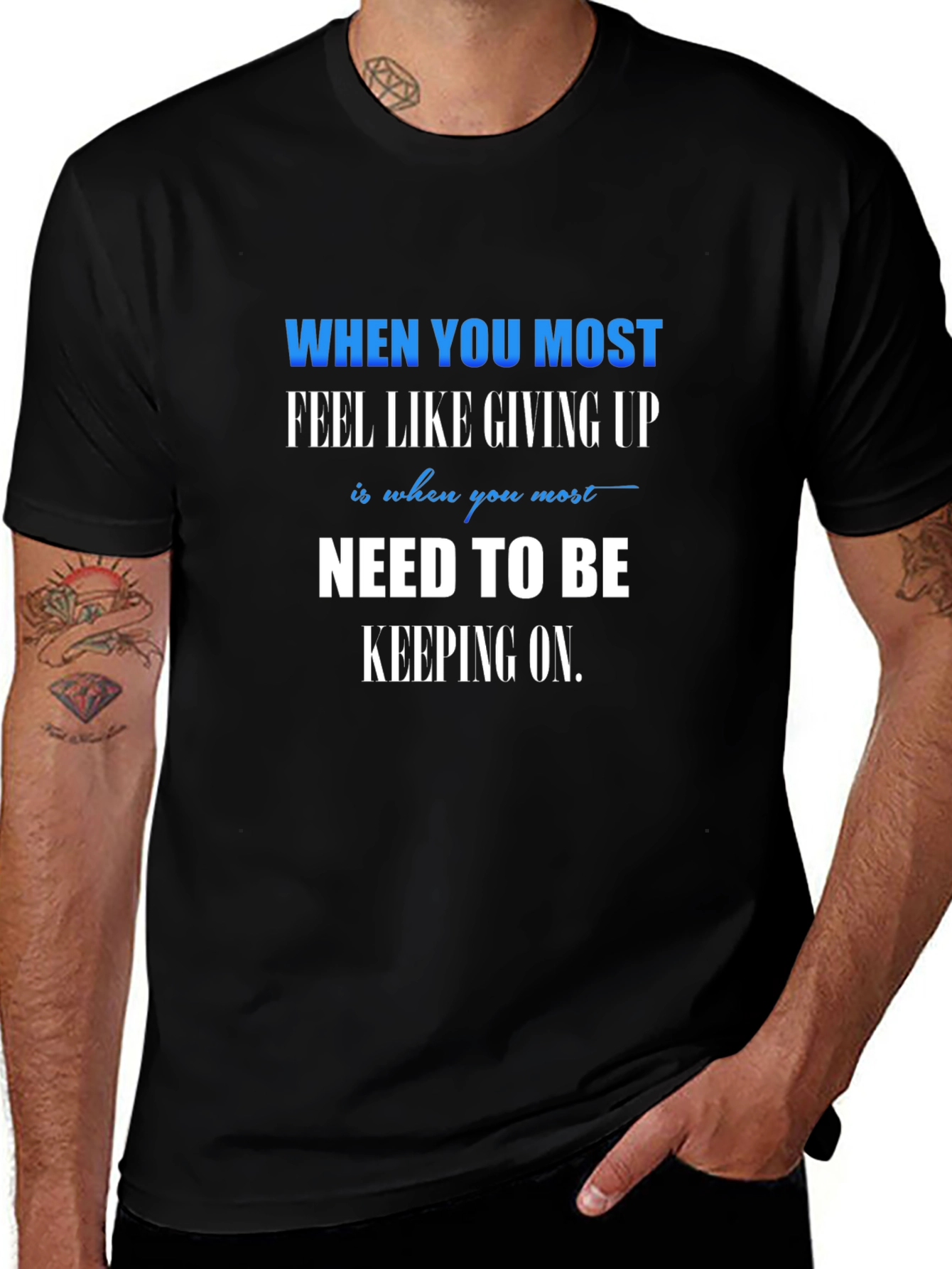 Motivational Graphic Tee - Need to be Keeping On