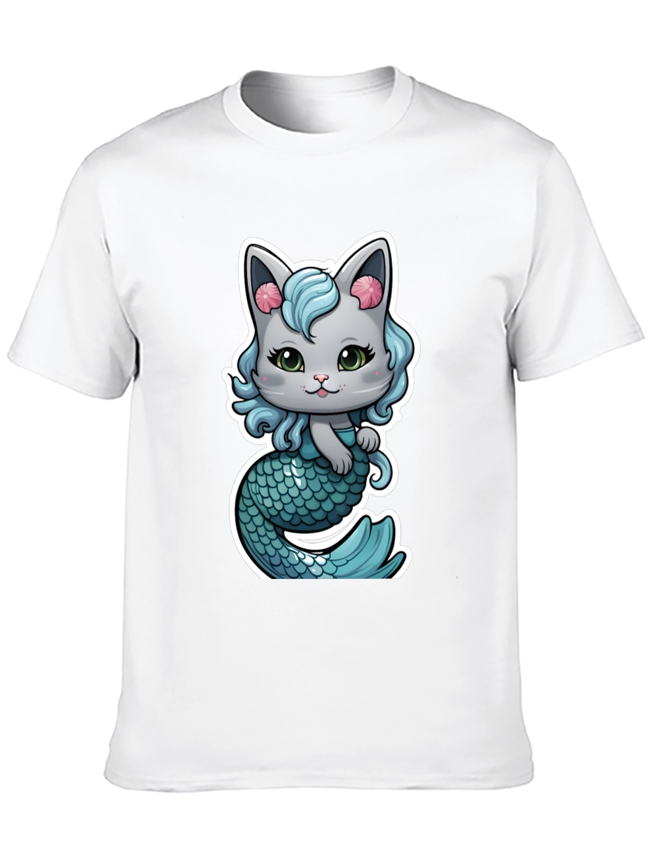 Mermaid Cat Graphic T-Shirt