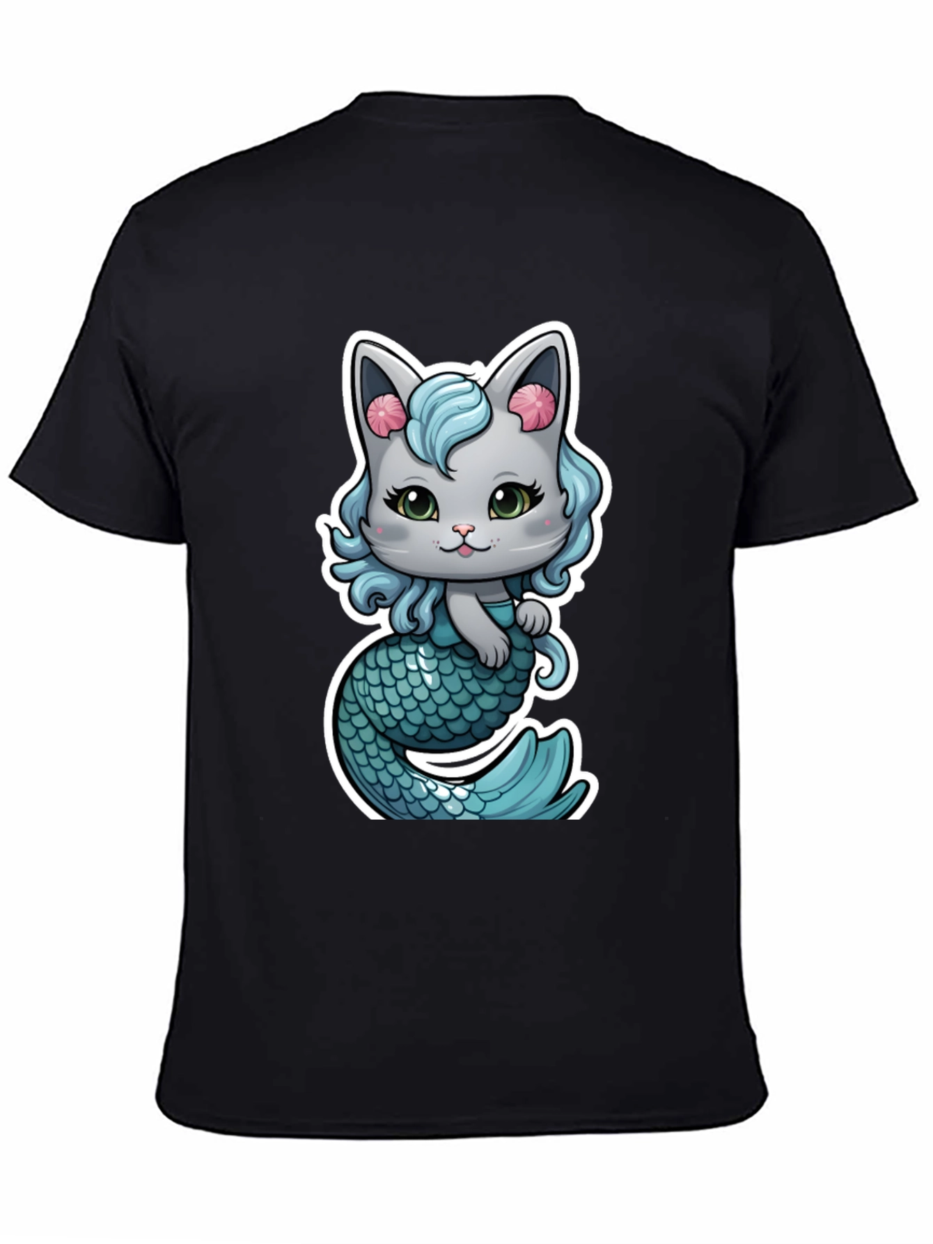 Mermaid Cat Graphic T-Shirt