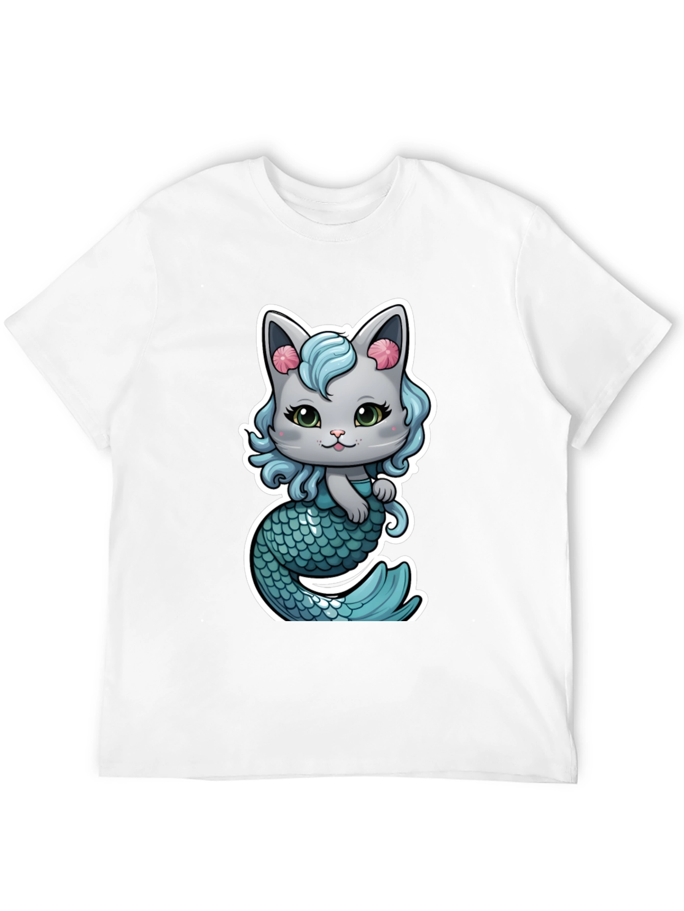 Mermaid Cat Graphic T-Shirt