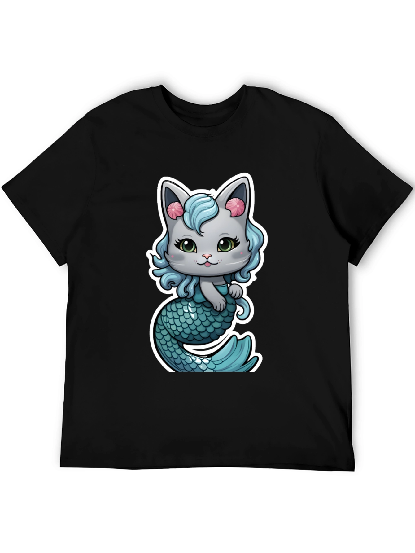 Mermaid Cat Graphic T-Shirt