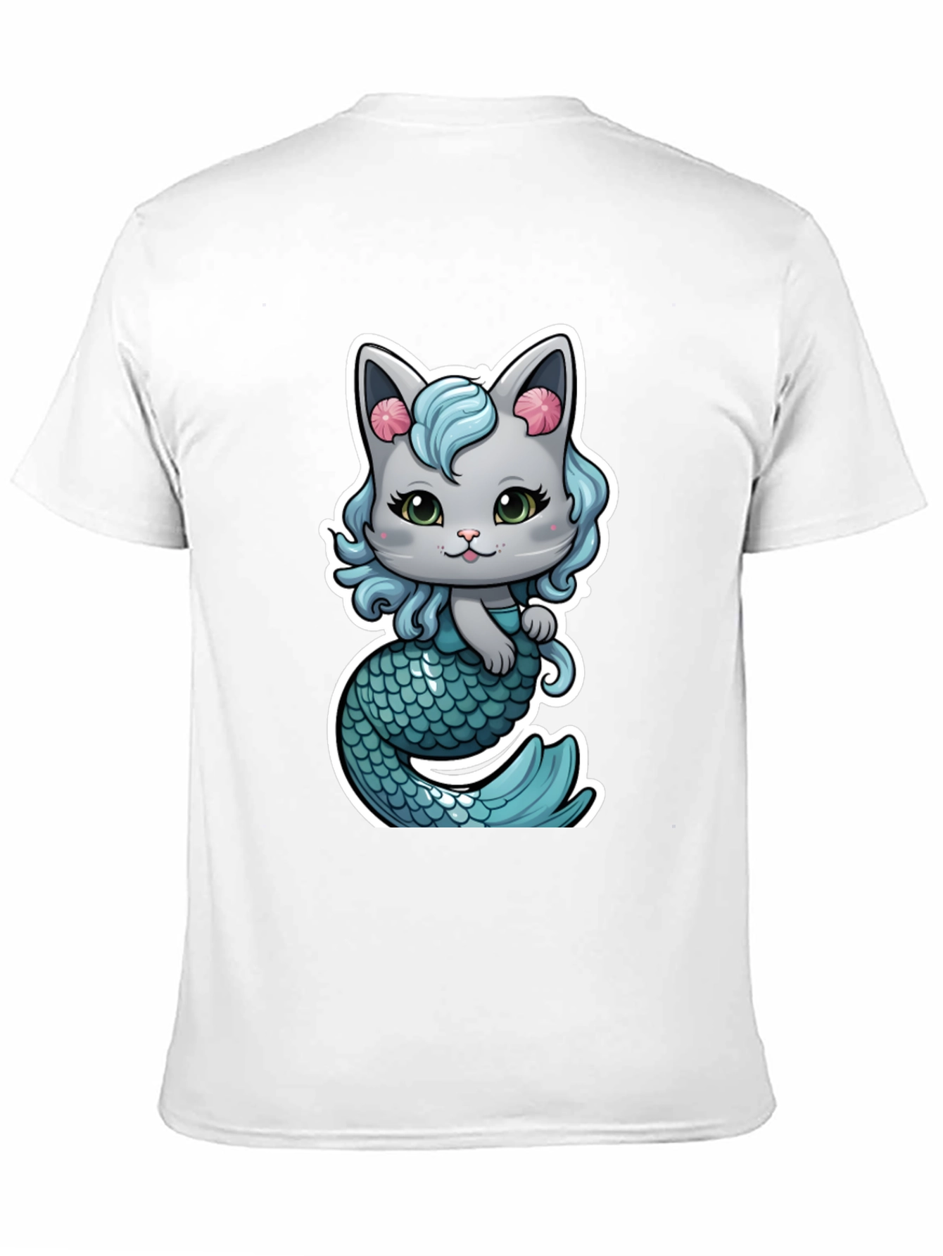 Mermaid Cat Graphic T-Shirt