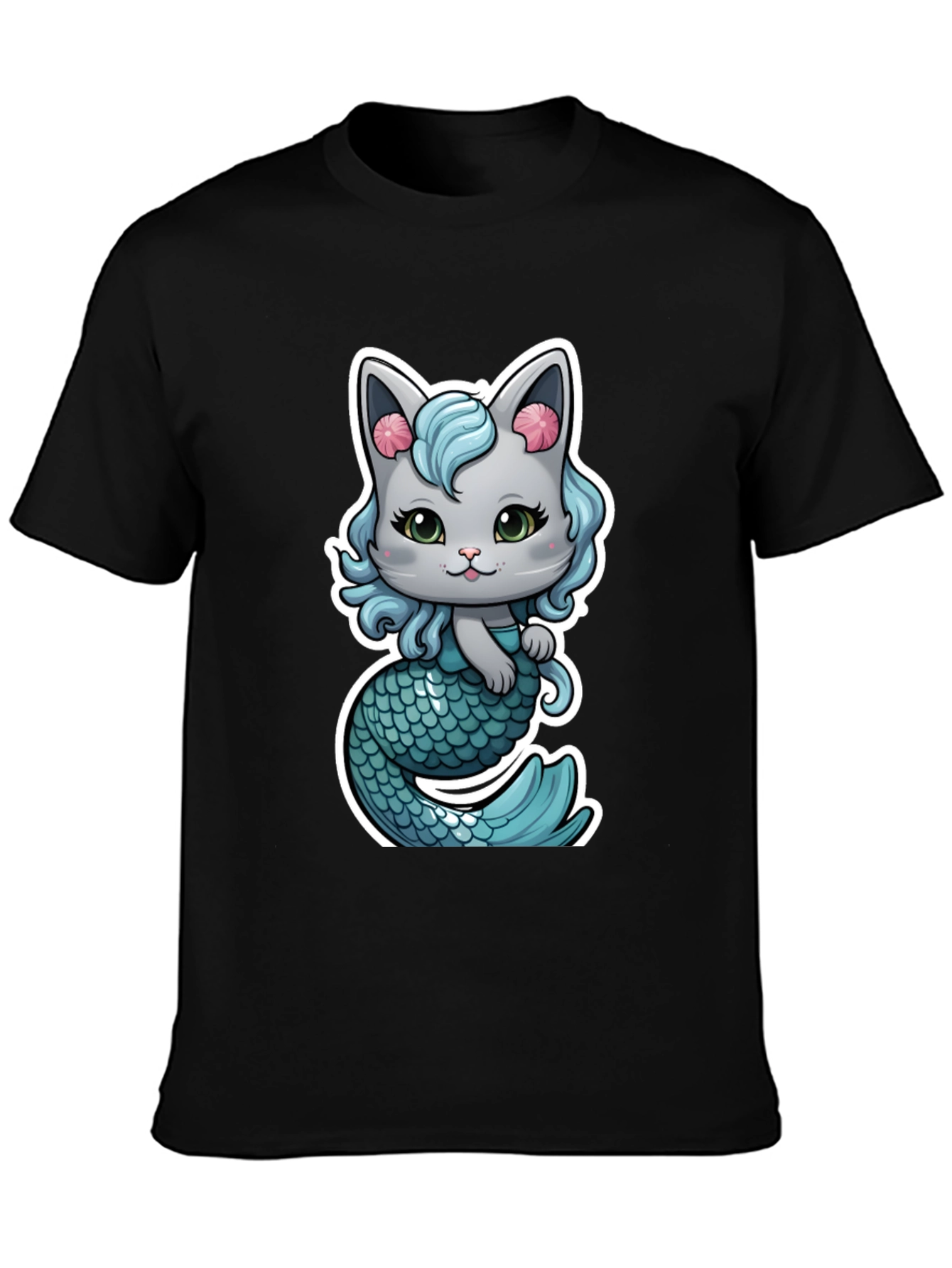 Mermaid Cat Graphic T-Shirt