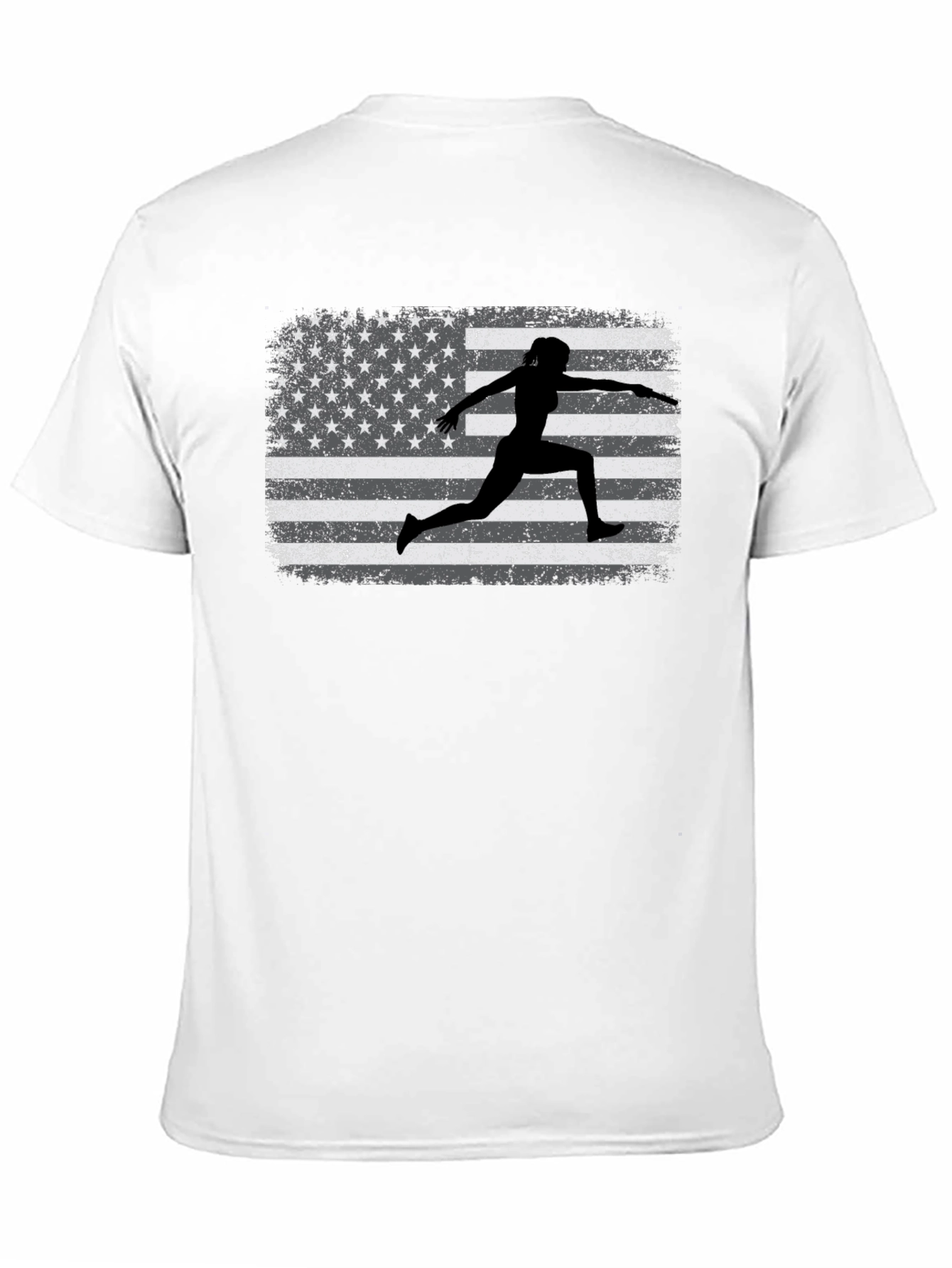 American Flag Fencing Silhouette T-Shirt