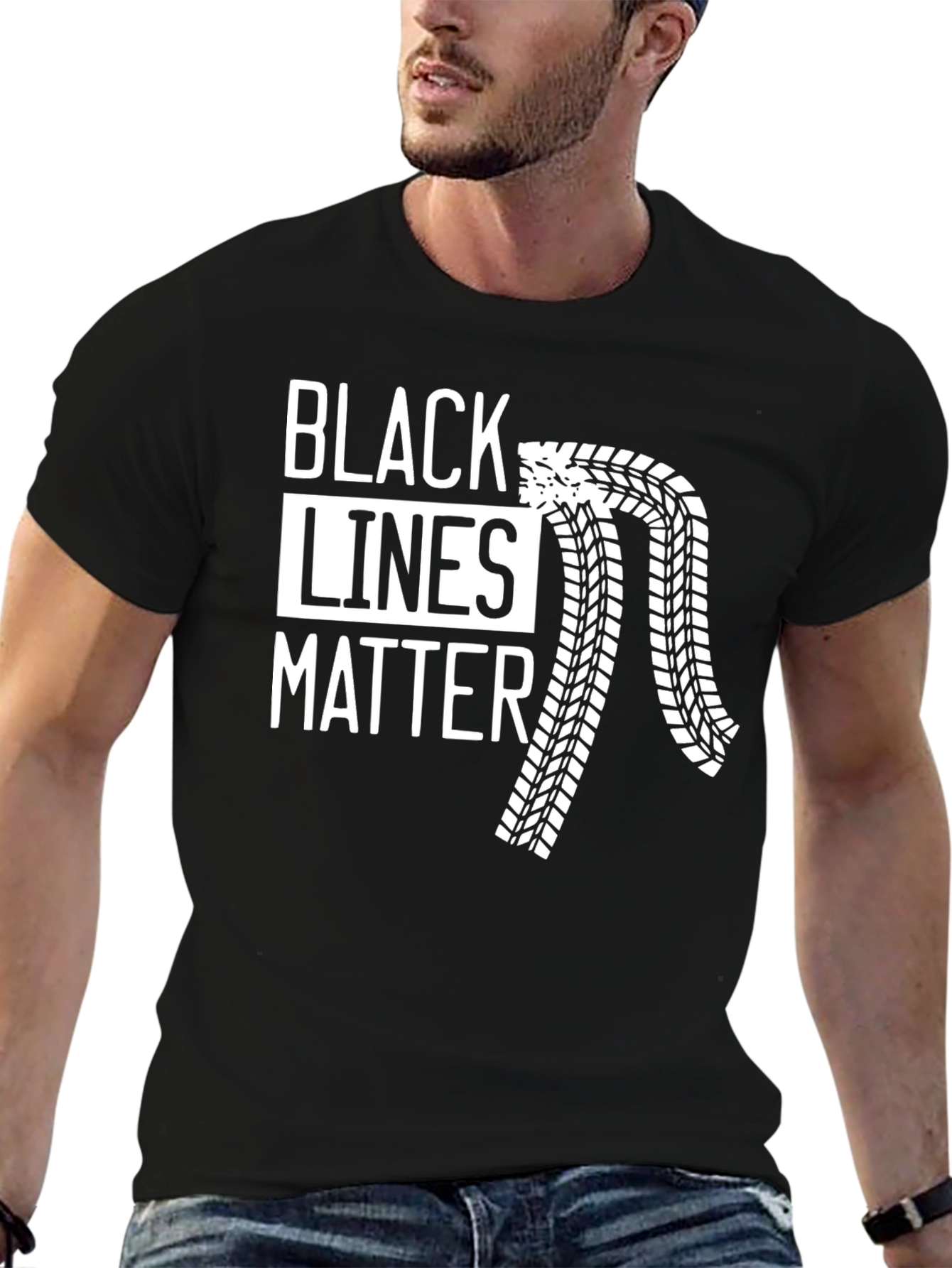 Black Lines Matter T-Shirt - Racing Car Enthusiast Tee