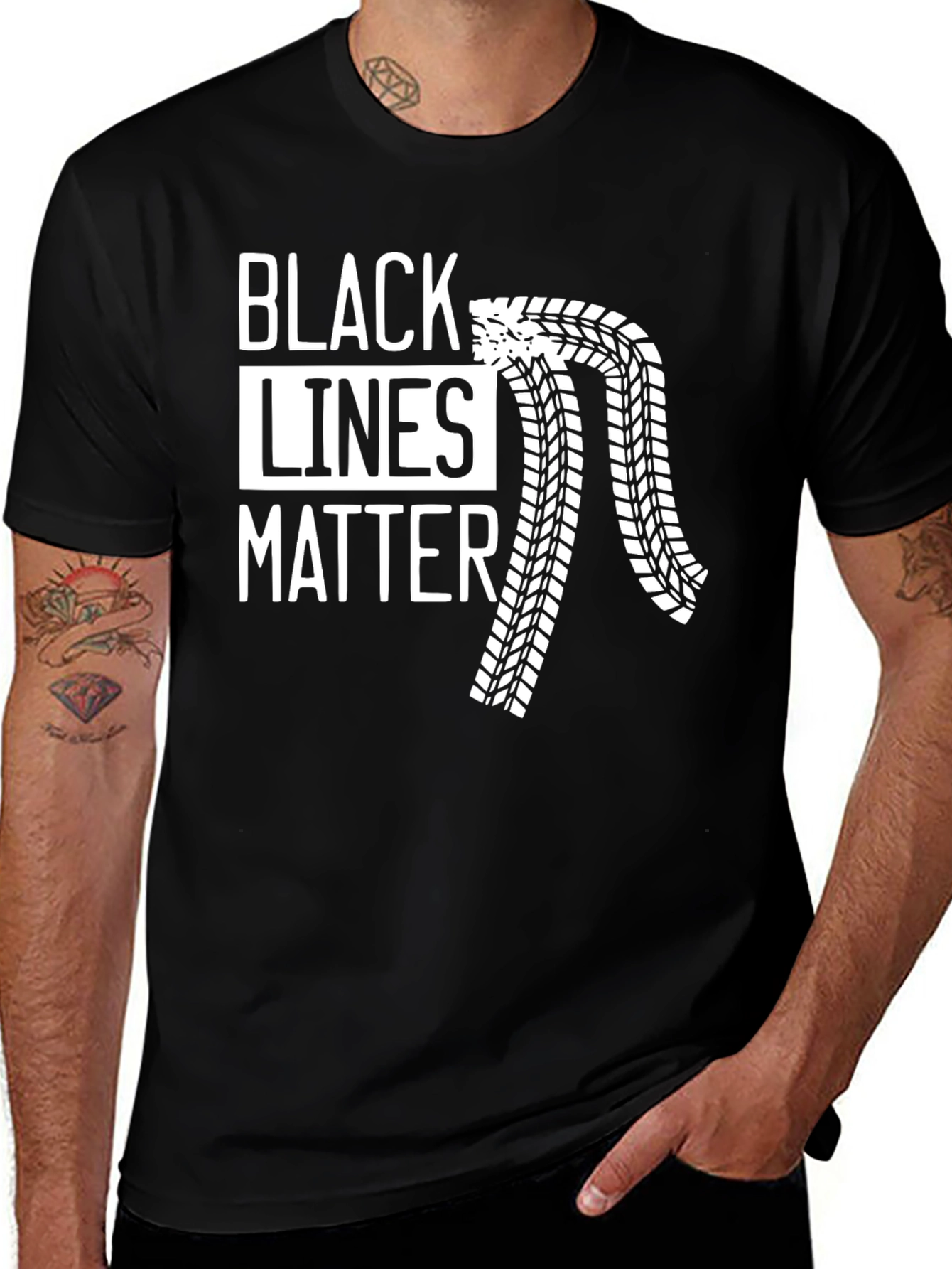 Black Lines Matter T-Shirt - Racing Car Enthusiast Tee