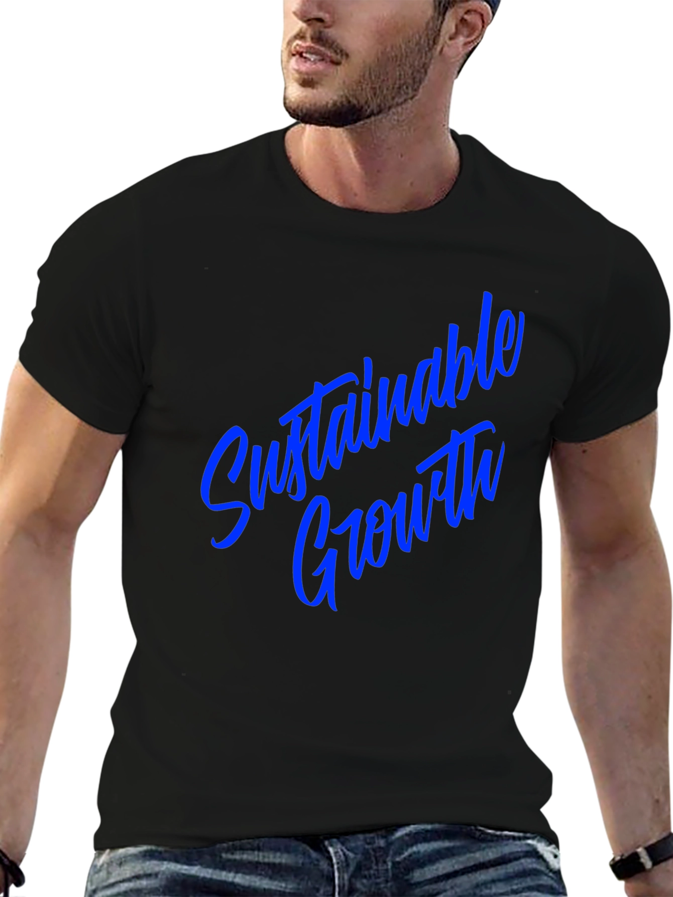 Sustainable Growth Black T-Shirt