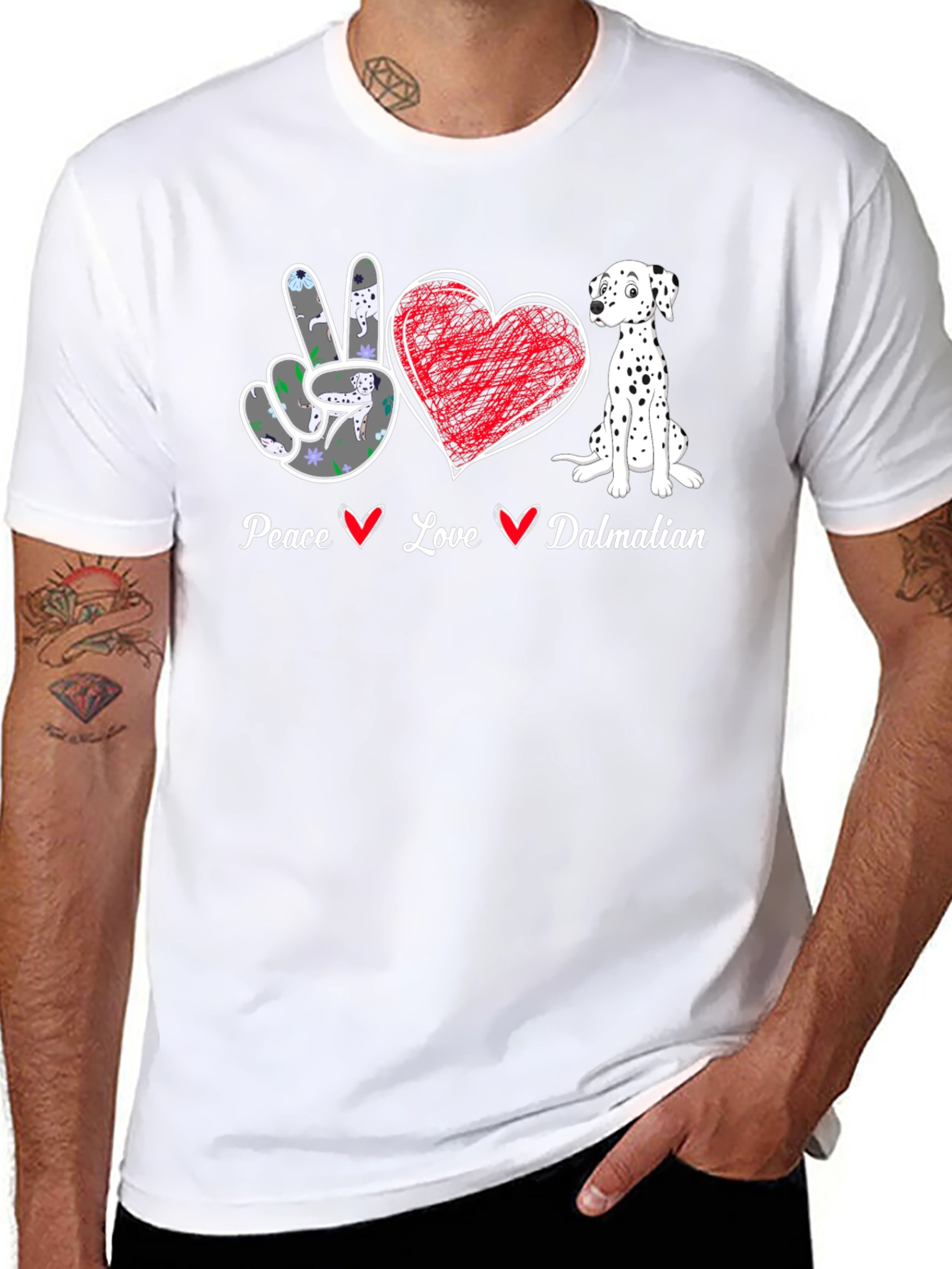 Peace Love Dalmatian T-Shirt