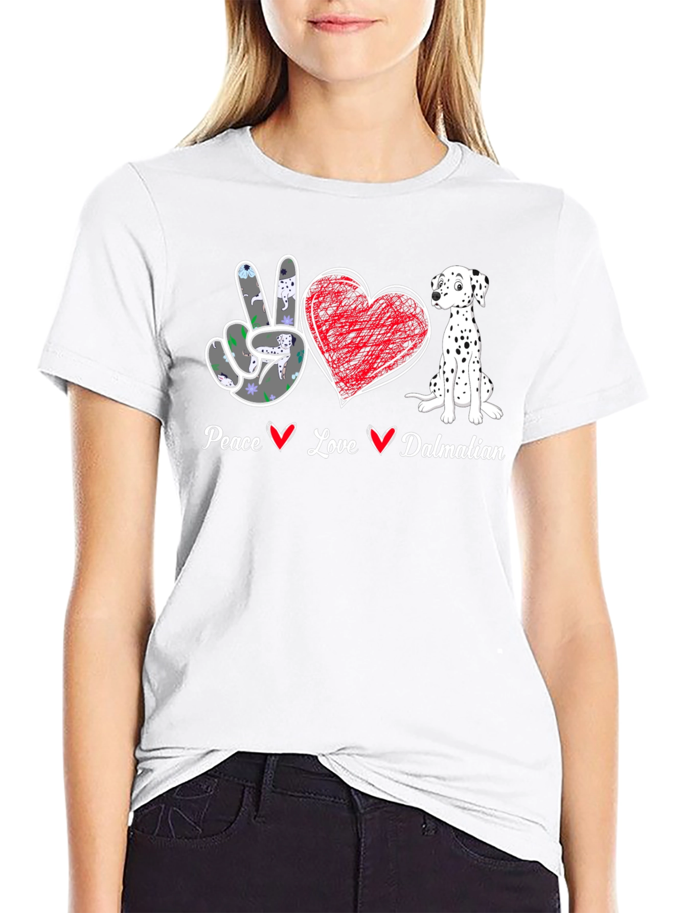 Peace Love Dalmatian T-Shirt