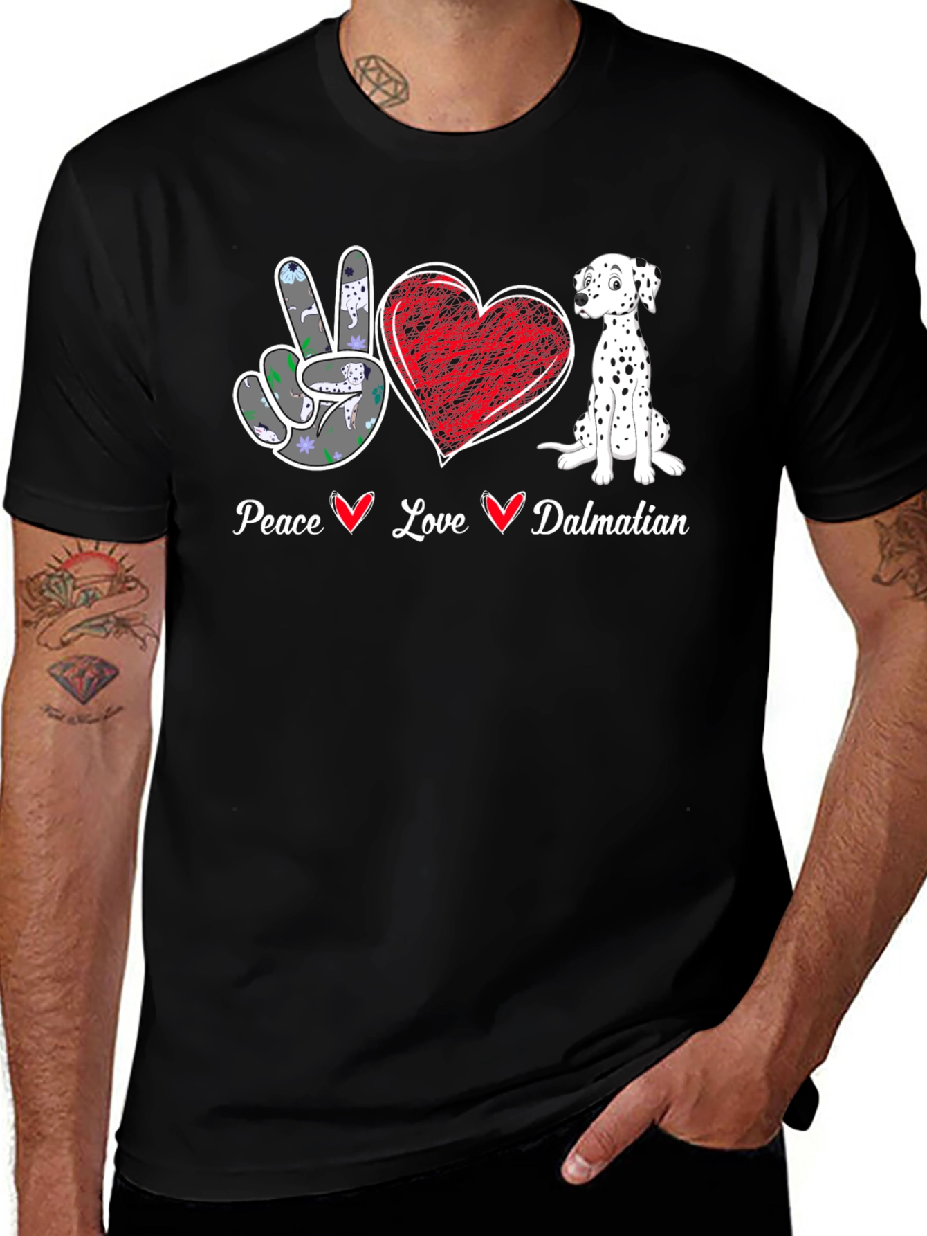 Peace Love Dalmatian T-Shirt