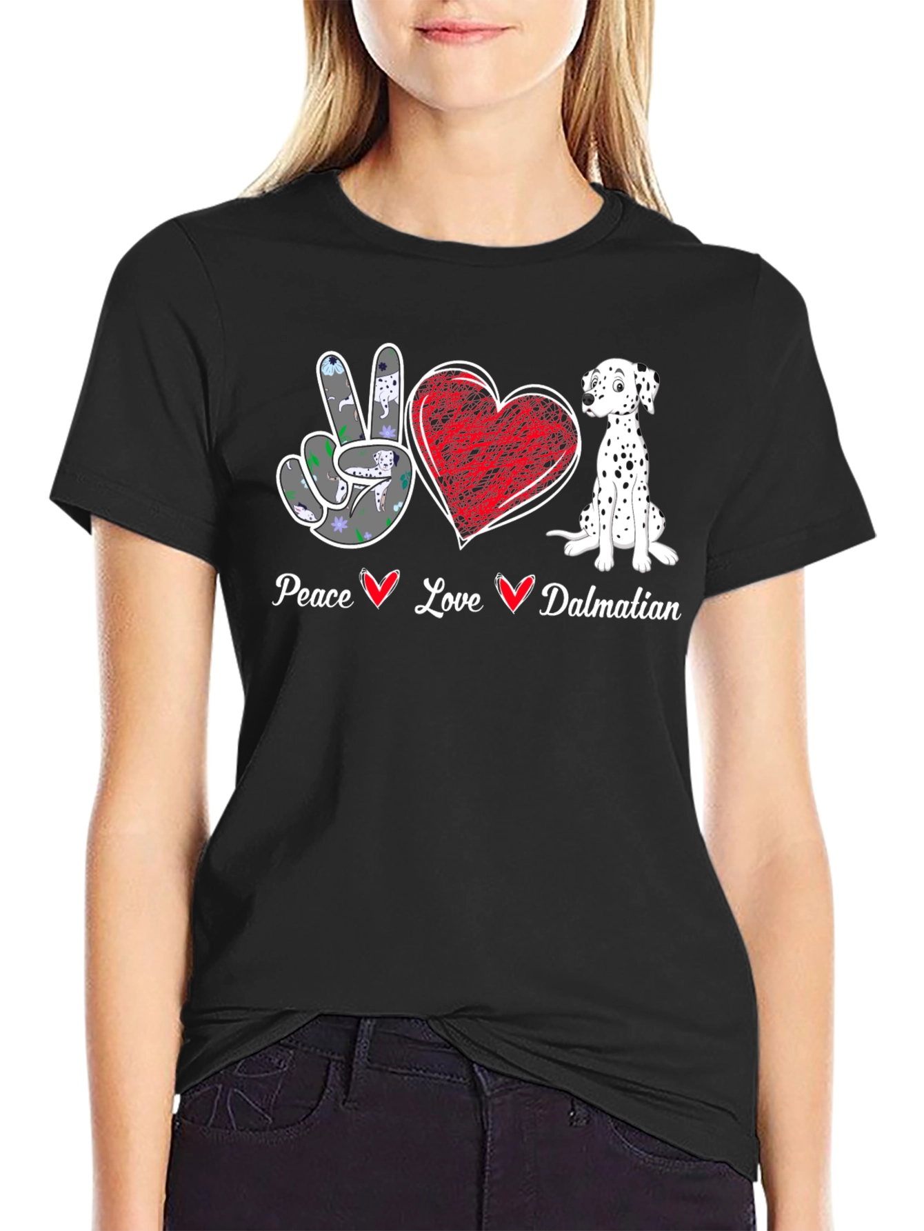 Peace Love Dalmatian T-Shirt