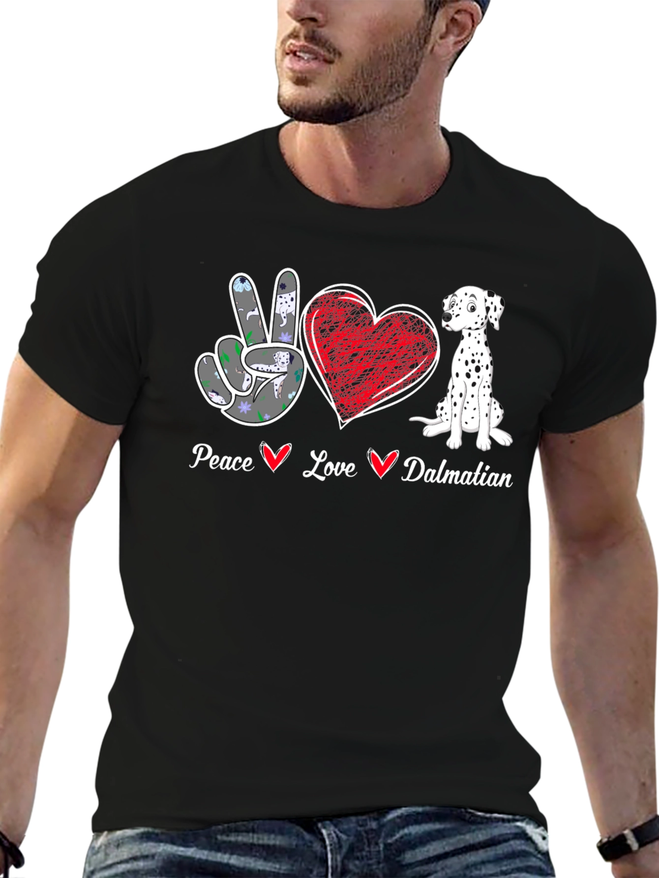 Peace Love Dalmatian T-Shirt