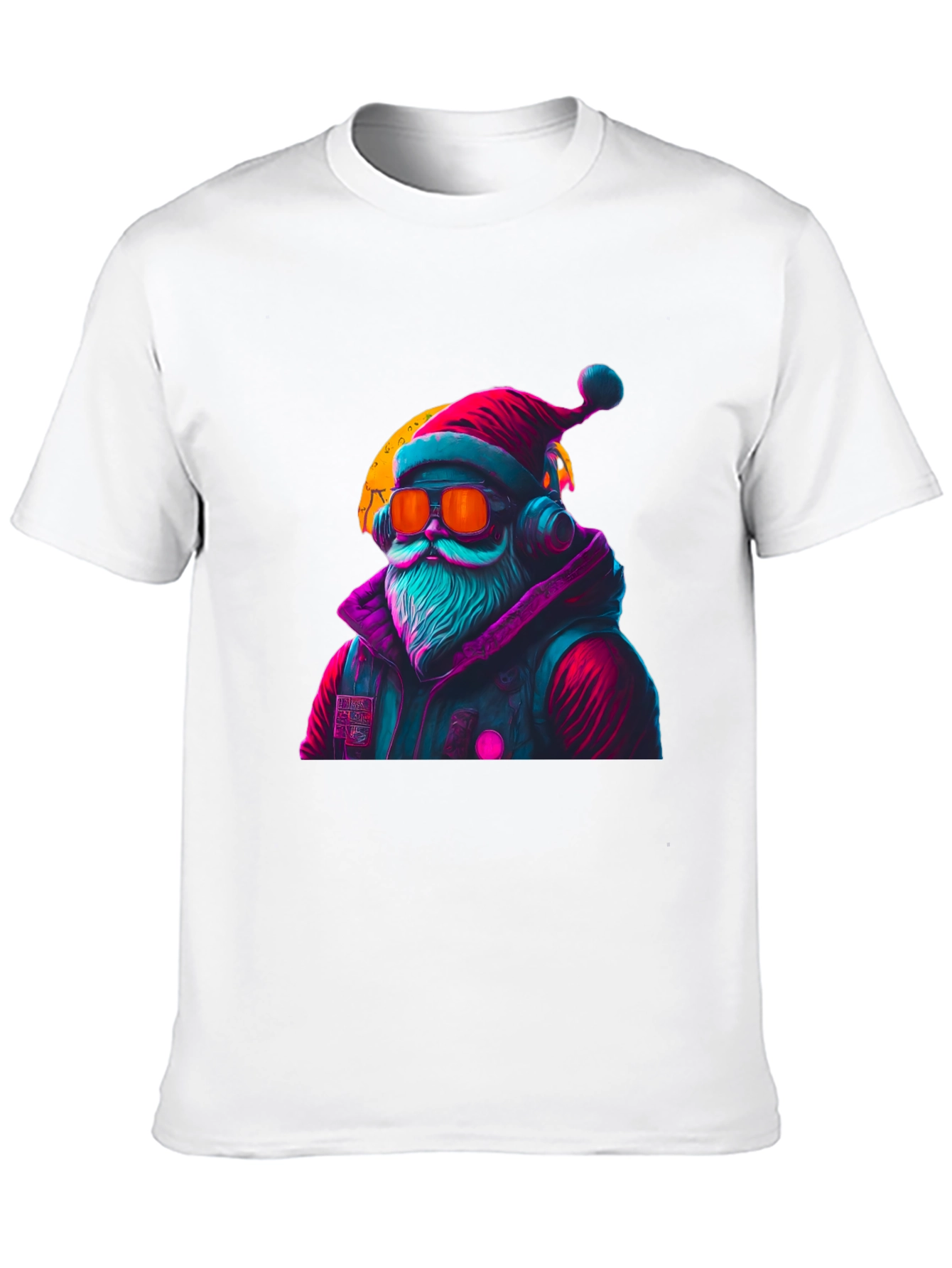 Cyberpunk Santa T-Shirt - Holiday Style