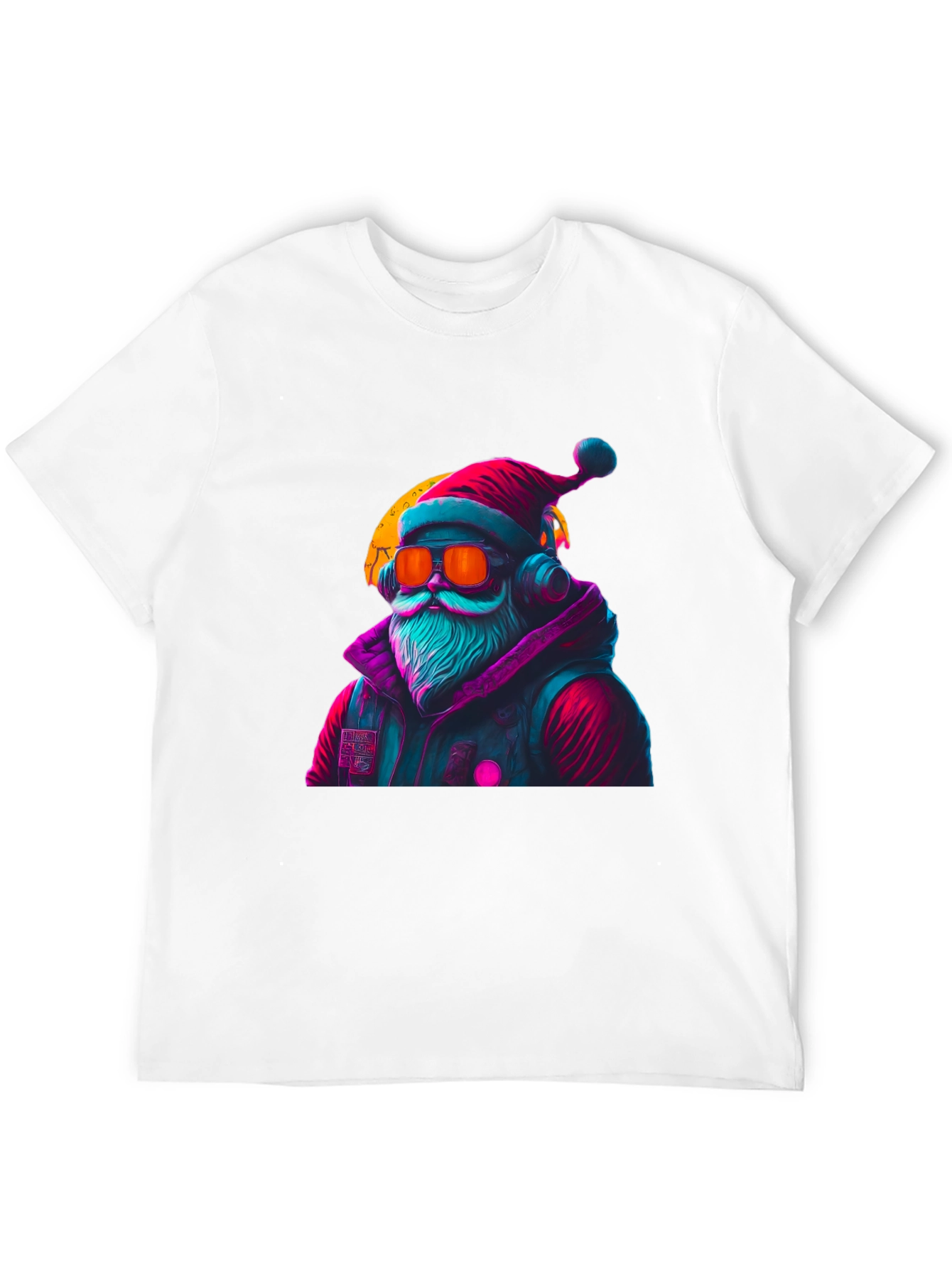 Cyberpunk Santa T-Shirt - Holiday Style