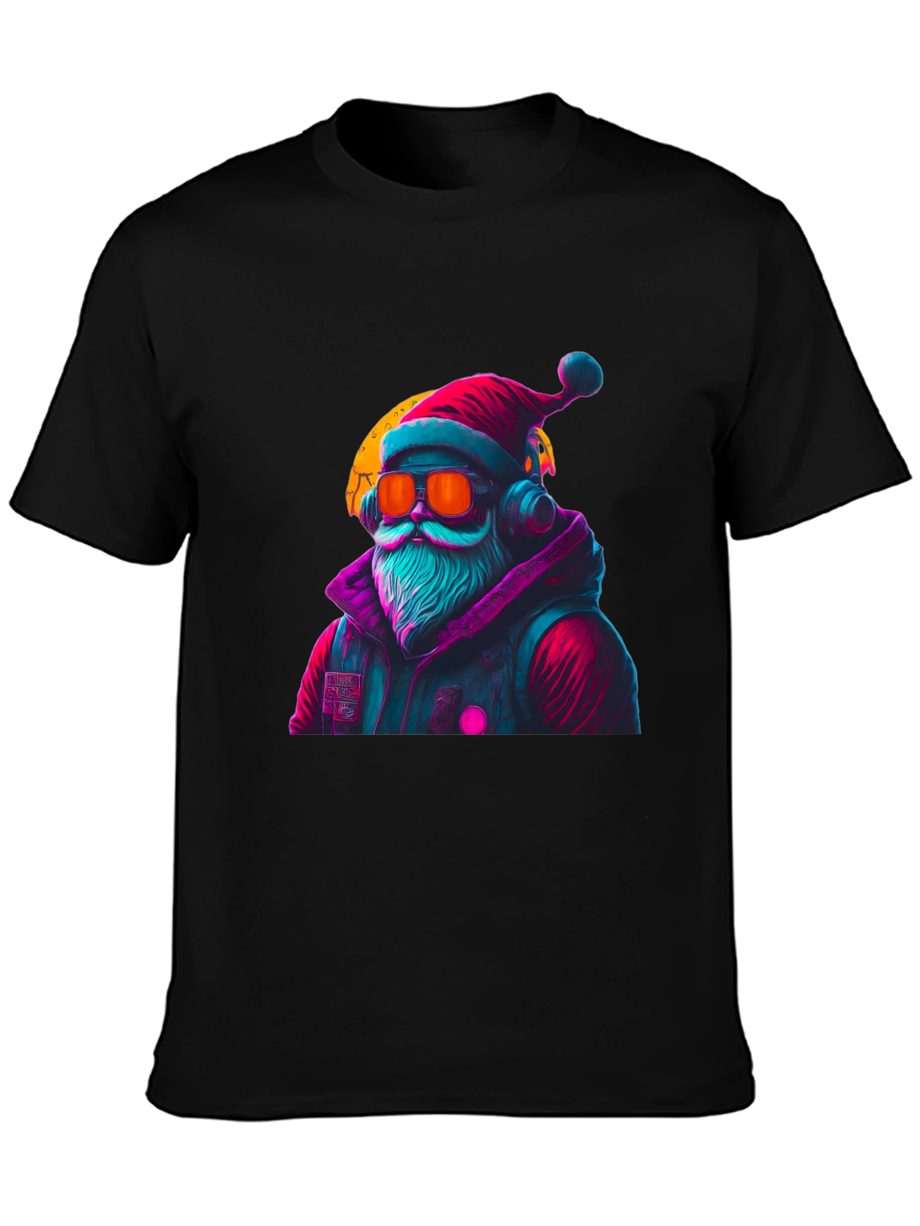 Cyberpunk Santa T-Shirt - Holiday Style