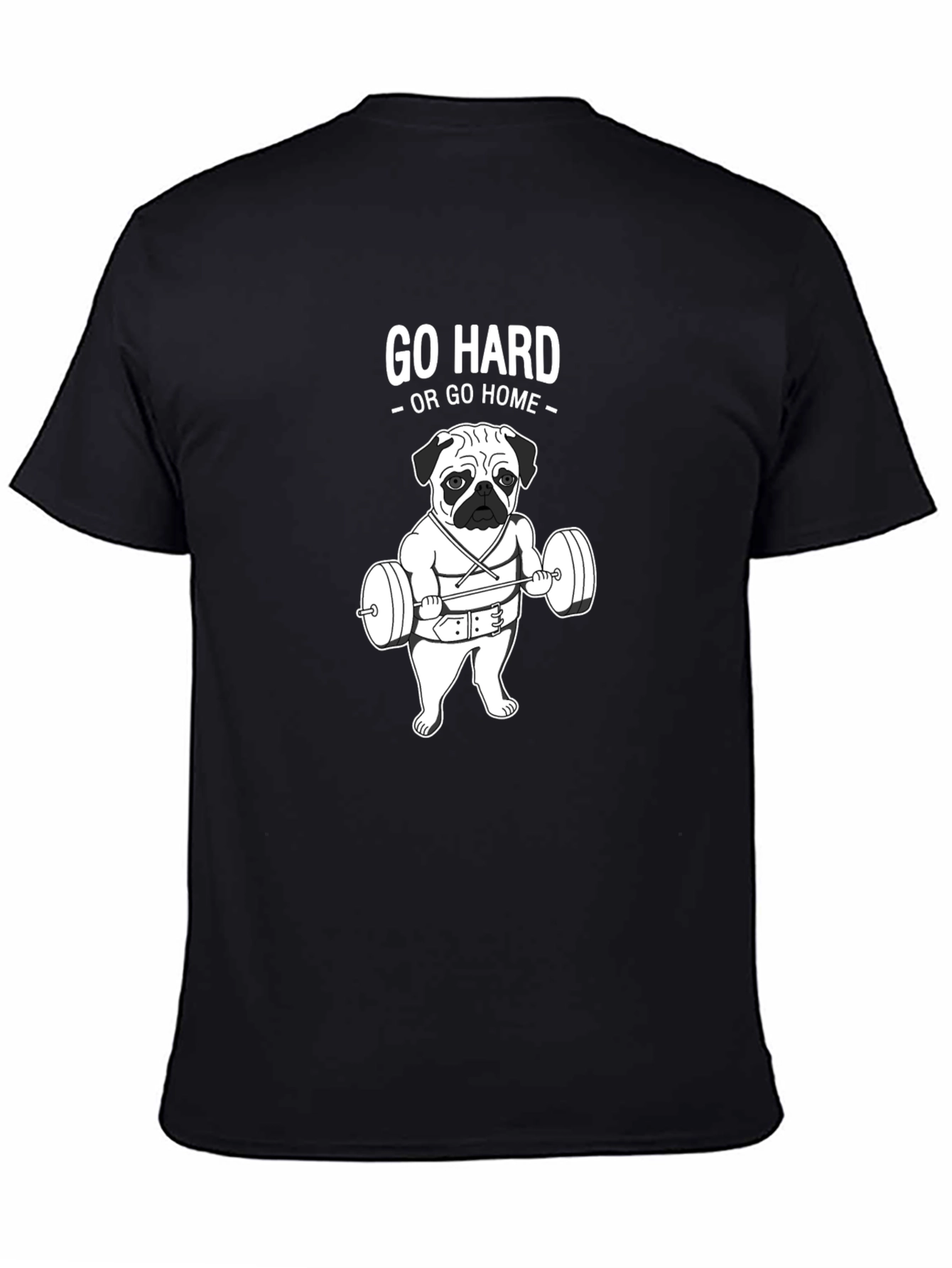 Go Hard Pug Graphic Tee