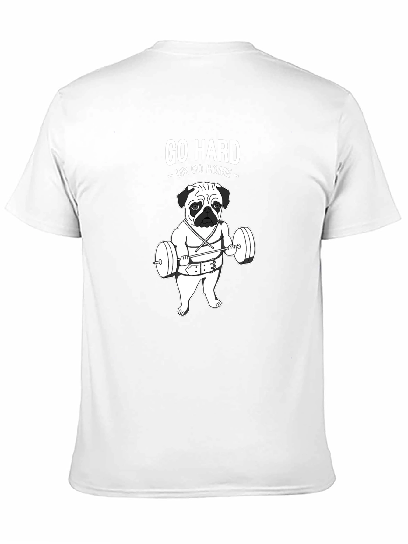 Go Hard Pug Graphic Tee