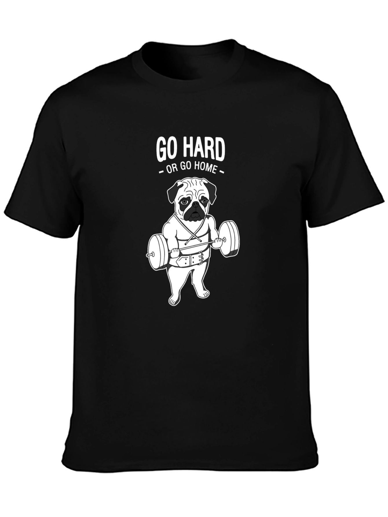 Go Hard Pug Graphic Tee
