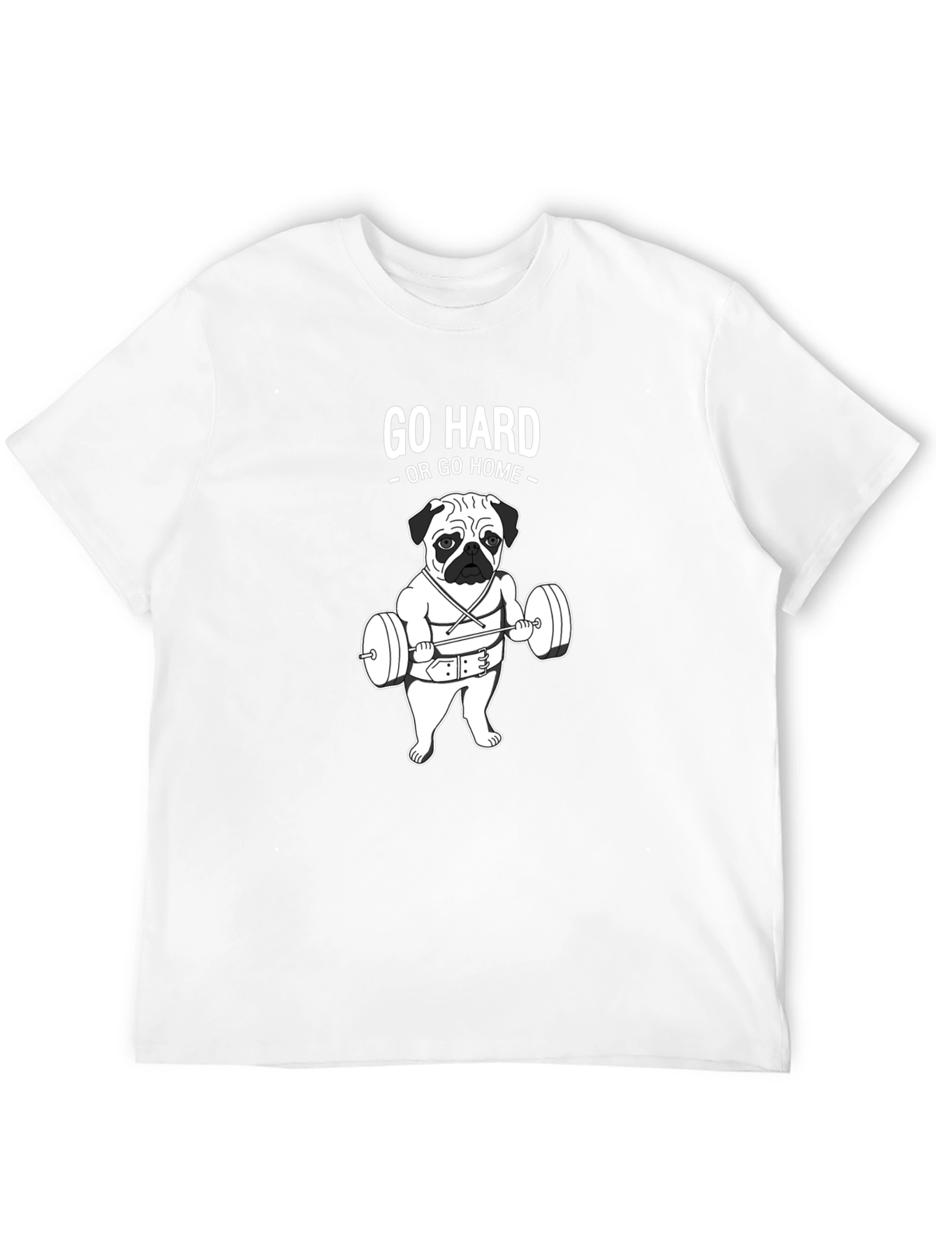 Go Hard Pug Graphic Tee