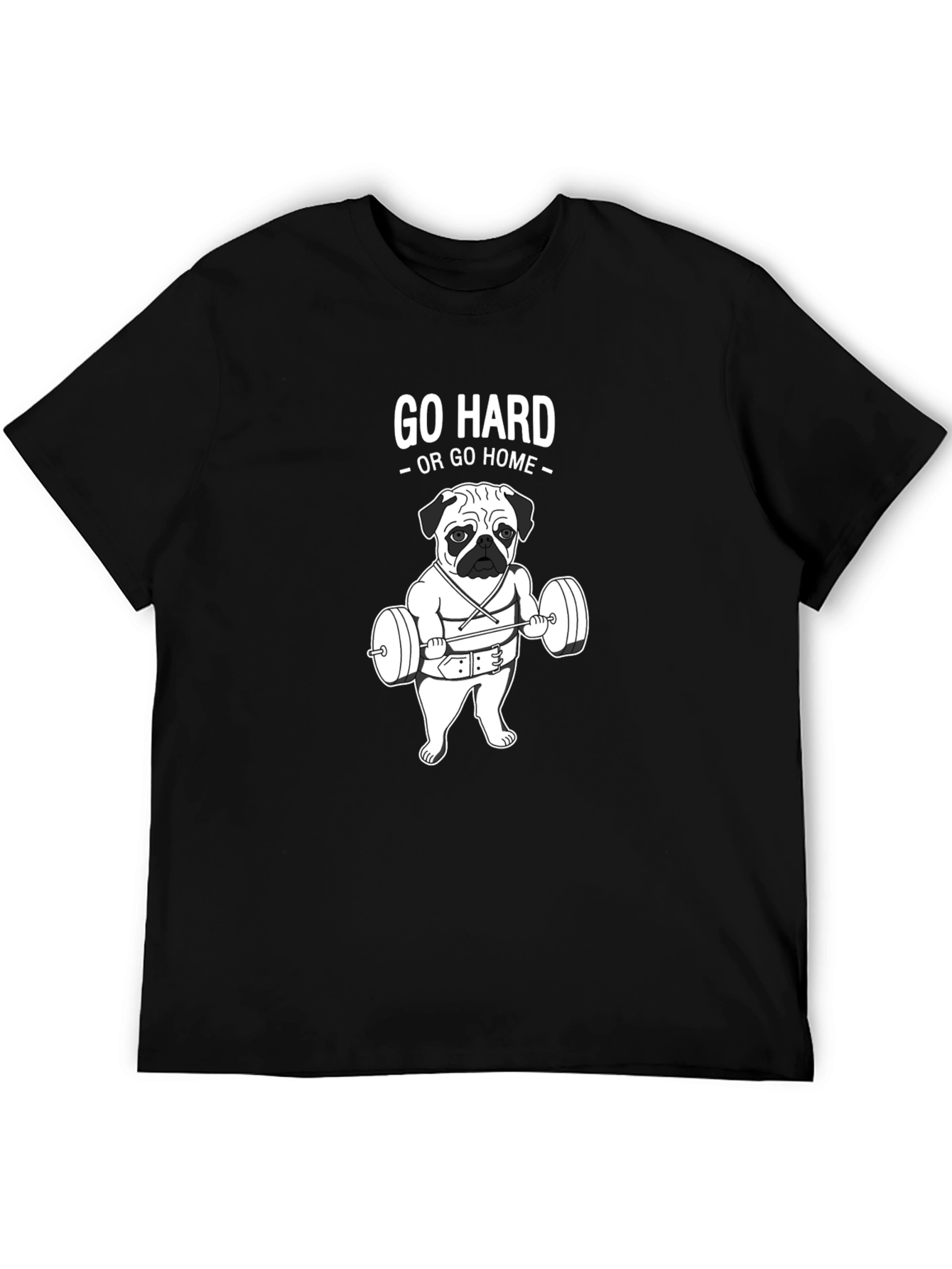 Go Hard Pug Graphic Tee