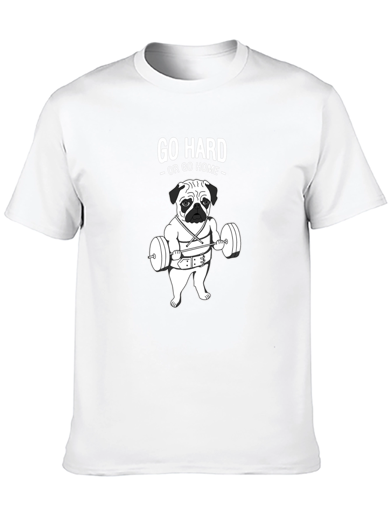 Go Hard Pug Graphic Tee