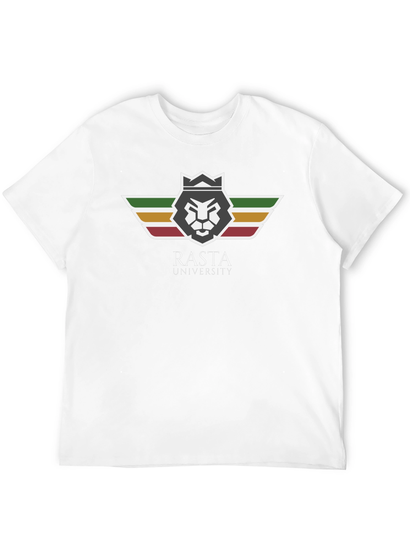 Rasta University Lion Graphic Black T-Shirt