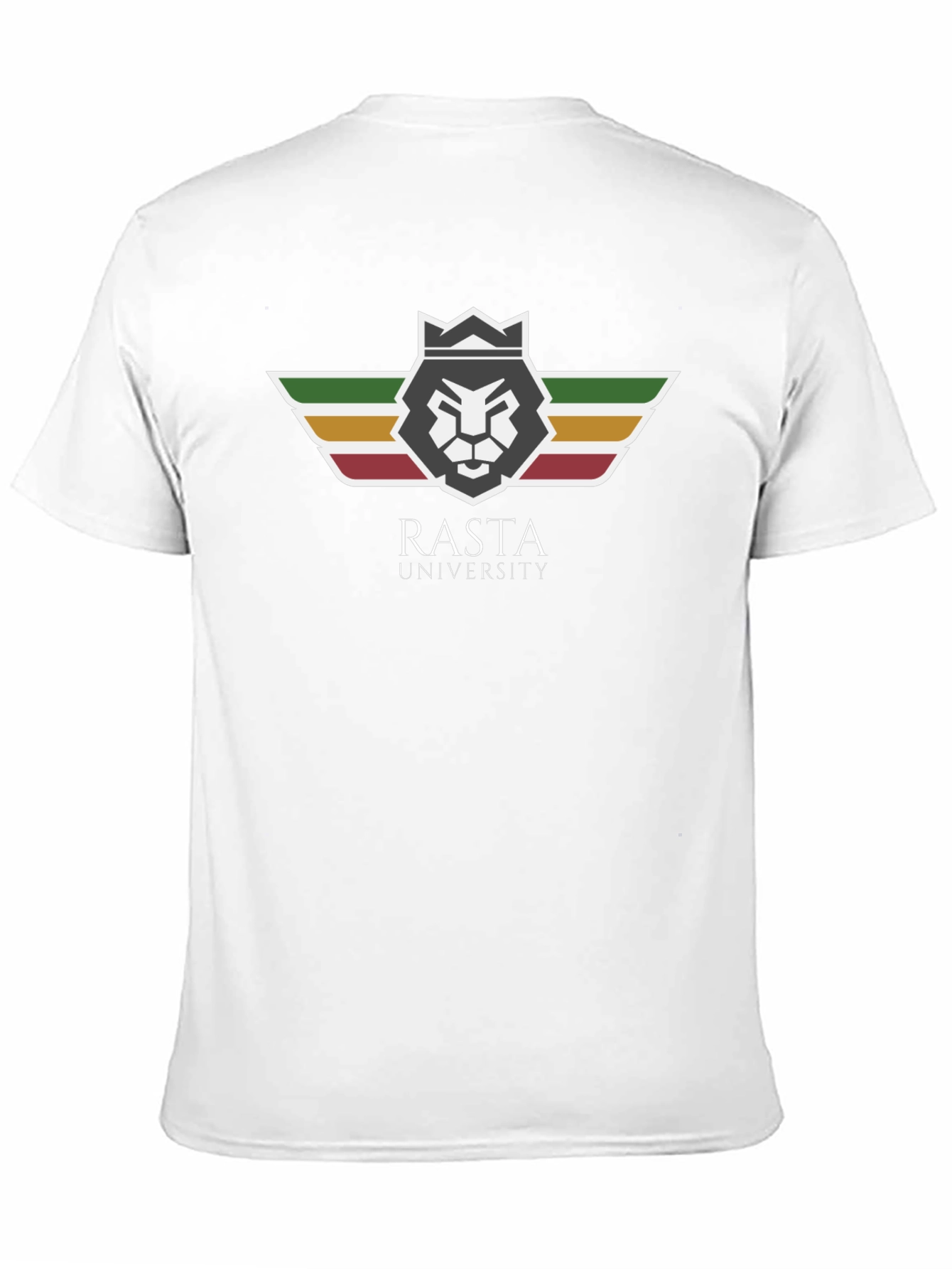 Rasta University Lion Graphic Black T-Shirt