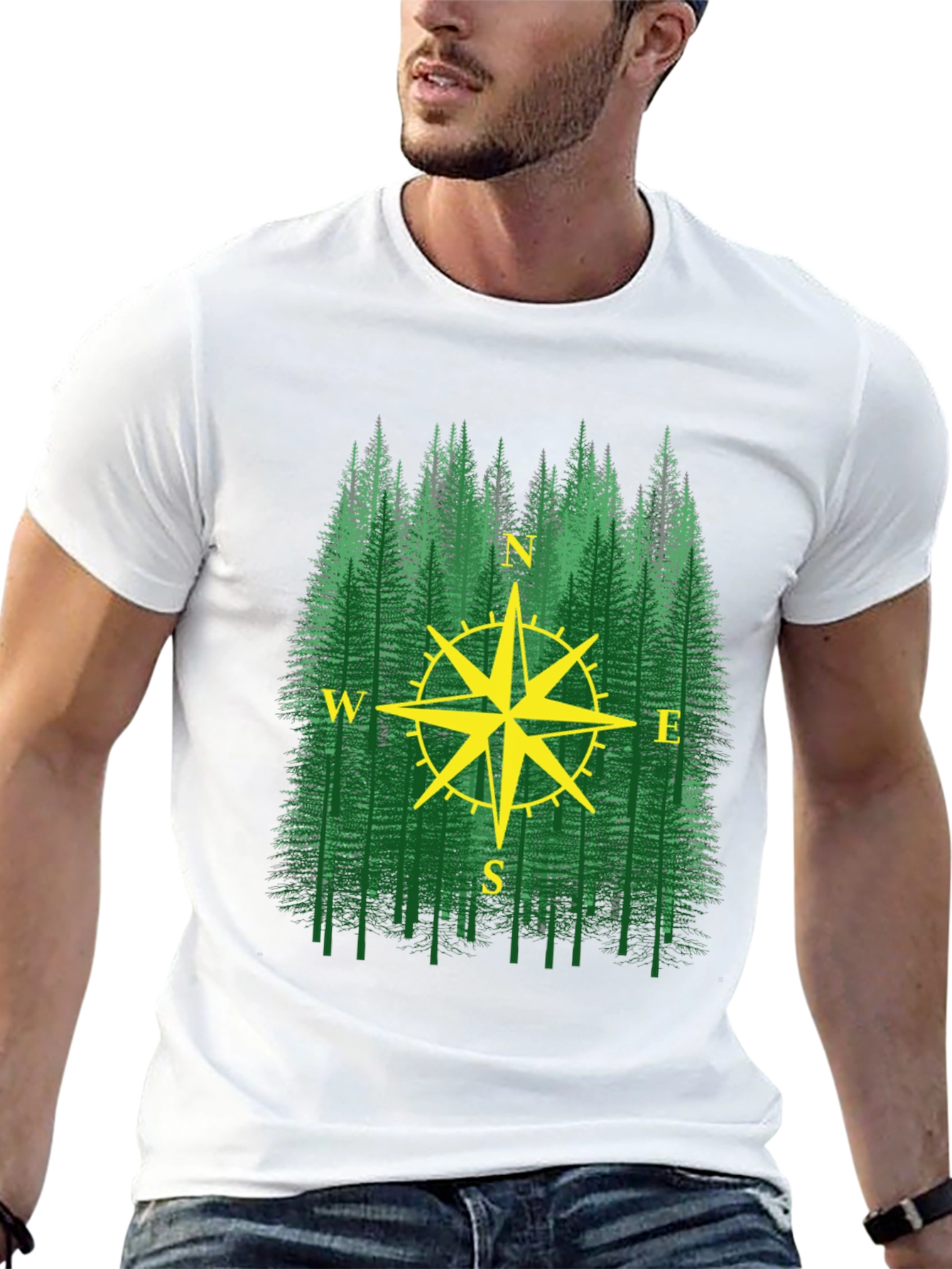 Forest Compass Graphic T-Shirt - Adventure Ready