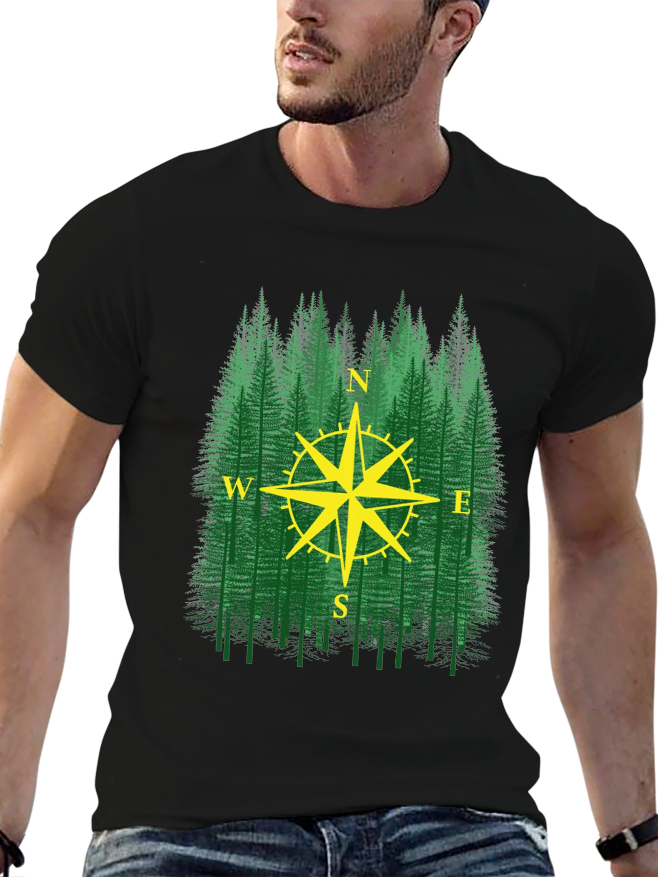 Forest Compass Graphic T-Shirt - Adventure Ready