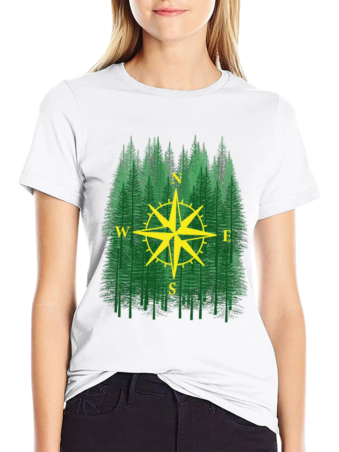 Forest Compass Graphic T-Shirt - Adventure Ready