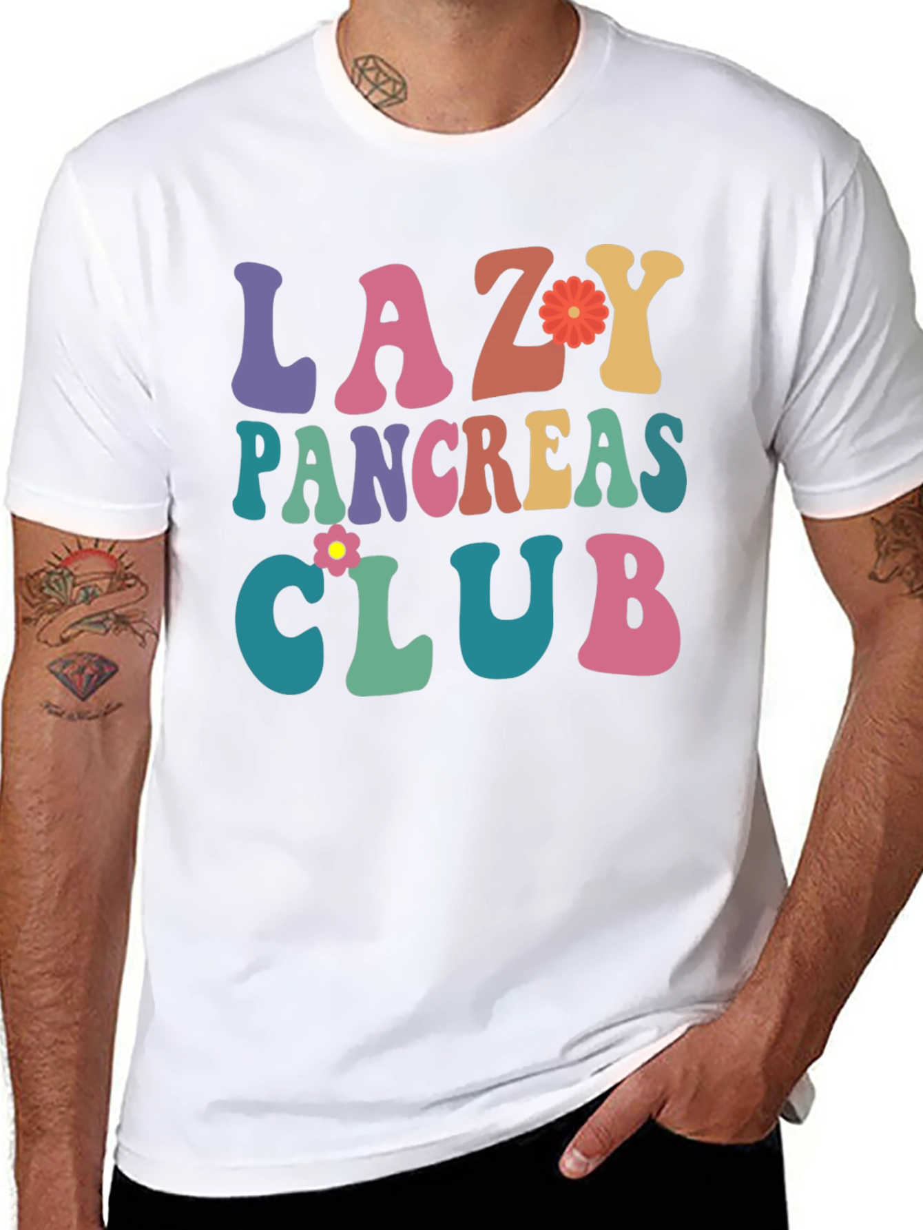 Lazy Pancreas Club Graphic T-Shirt
