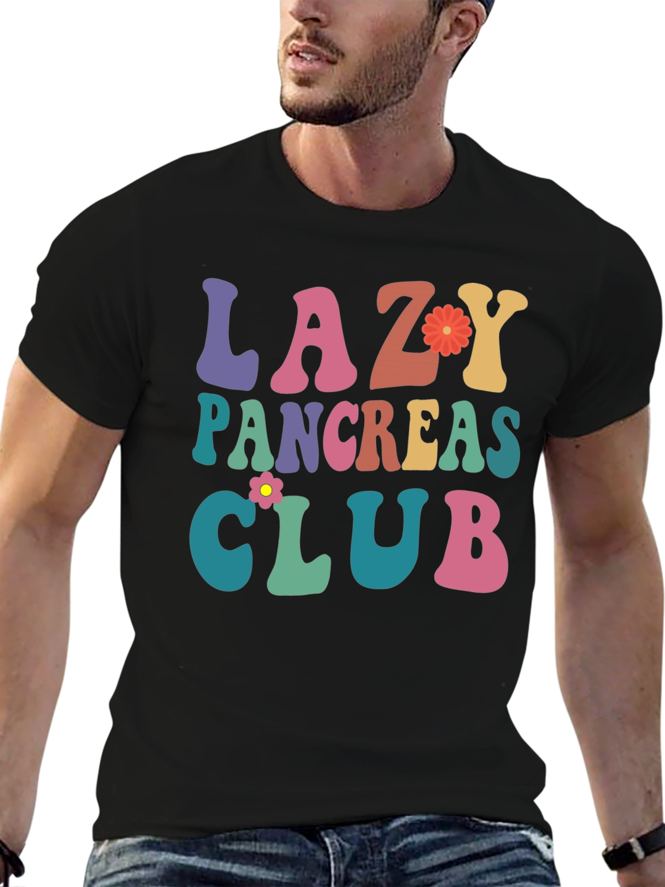 Lazy Pancreas Club Graphic T-Shirt