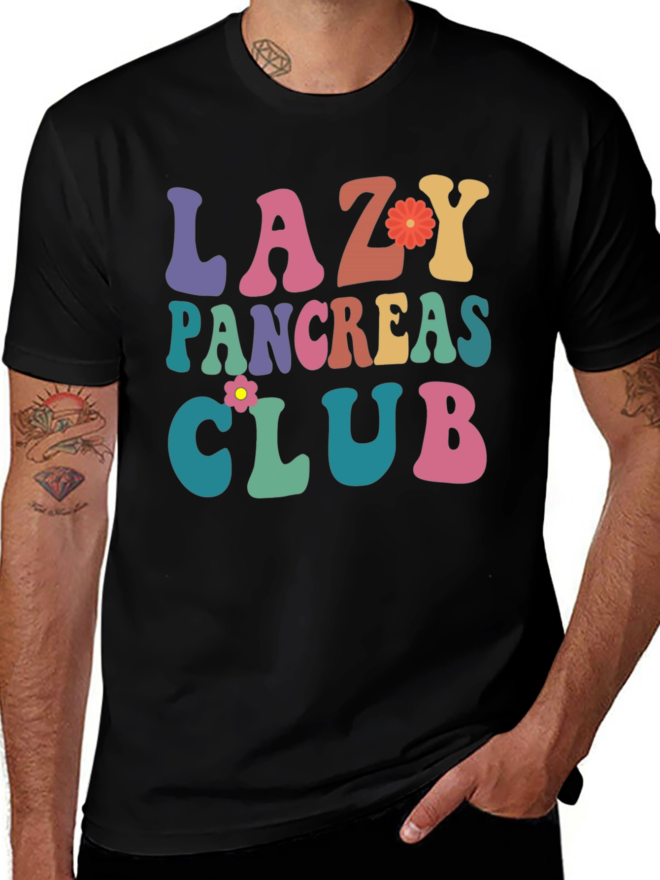 Lazy Pancreas Club Graphic T-Shirt