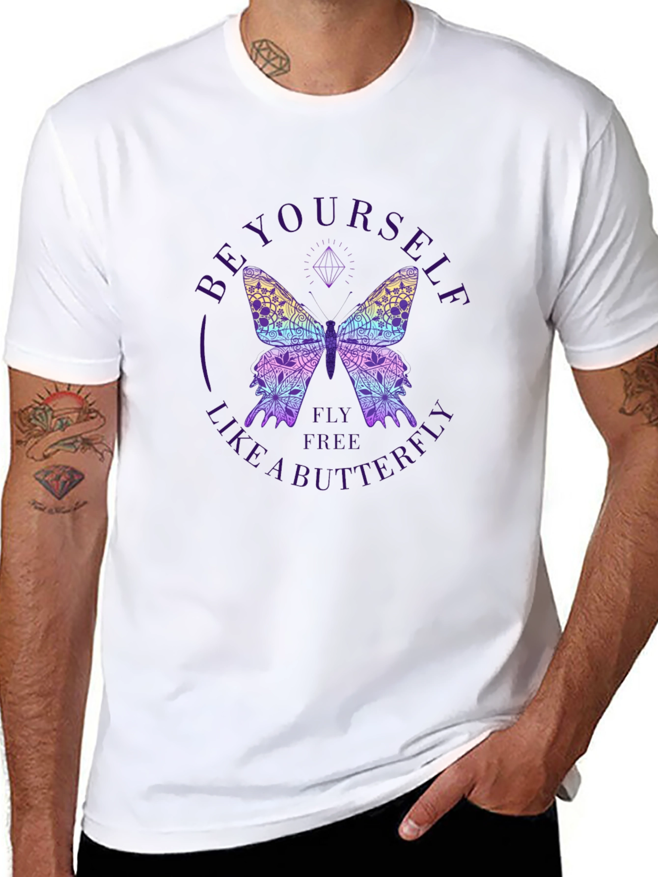 Be Yourself Butterfly Graphic Tee