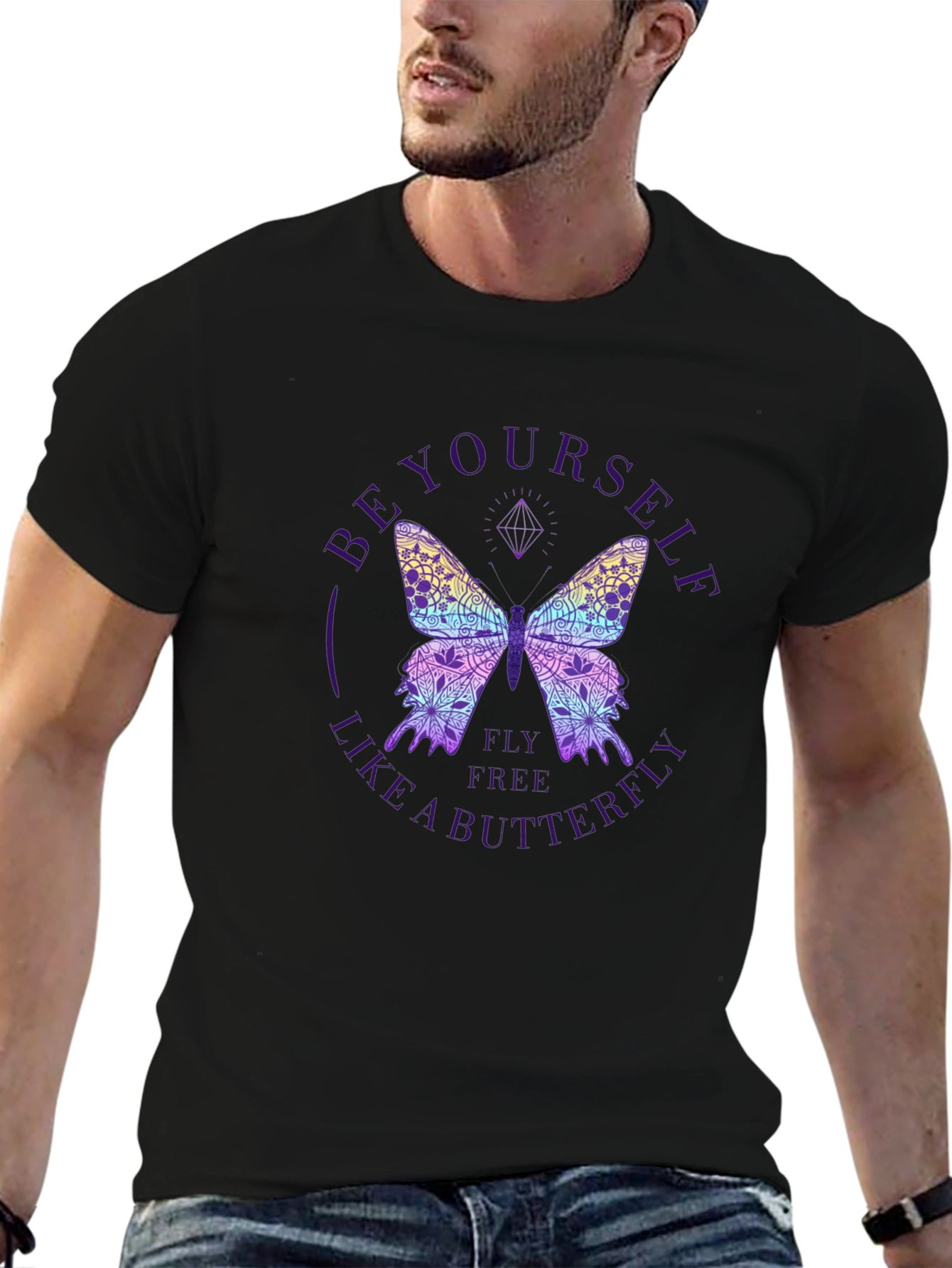 Be Yourself Butterfly Graphic Tee