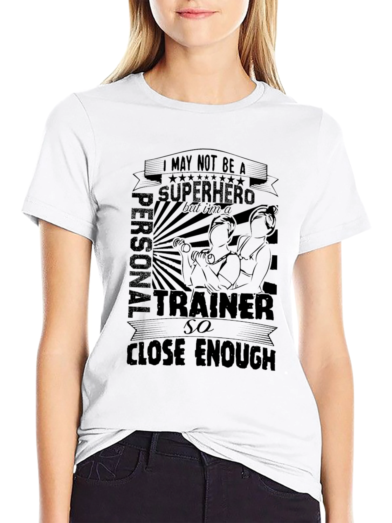 Personal Trainer Superhero Graphic T-Shirt