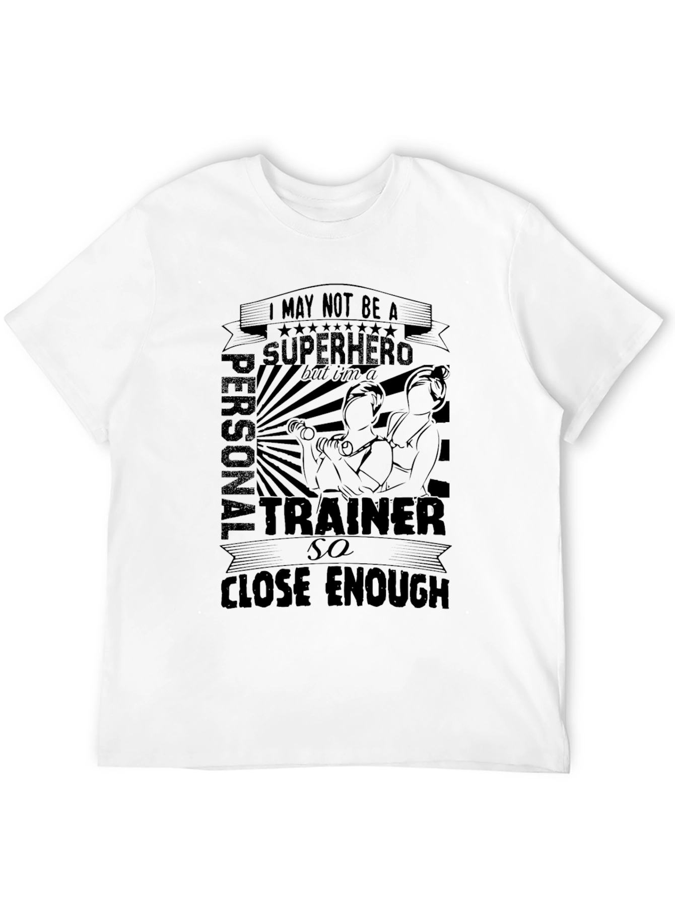 Personal Trainer Superhero Graphic T-Shirt
